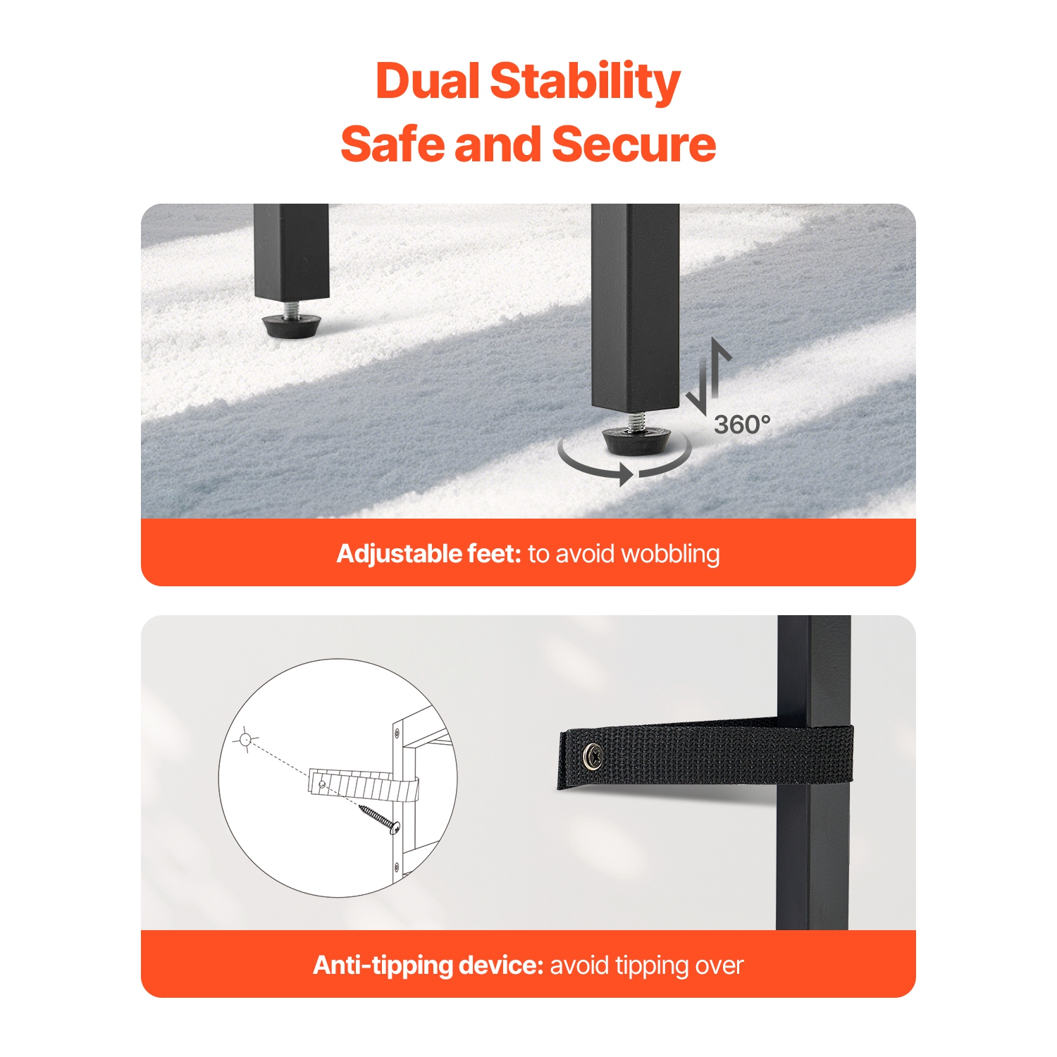 VEVOR 41.7" Narrow Console Table, Behind Couch Table with Power Outlets, 2-Tier Long Entryway Table, Sofa Table with Metal Frame and Charge Station,