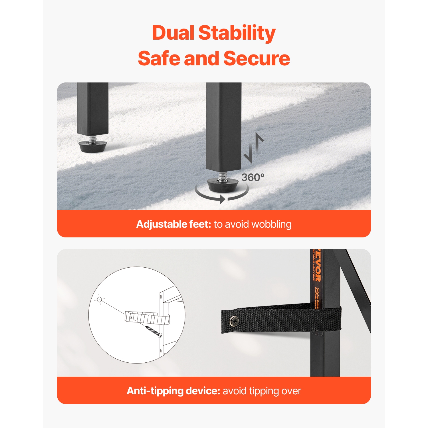 VEVOR 41.7 inches Narrow Console Sofa Table, Behind Couch Table, 3-Tier Long Entryway Table and Skinny Hallway Table, Narrow Sofa Table with Metal