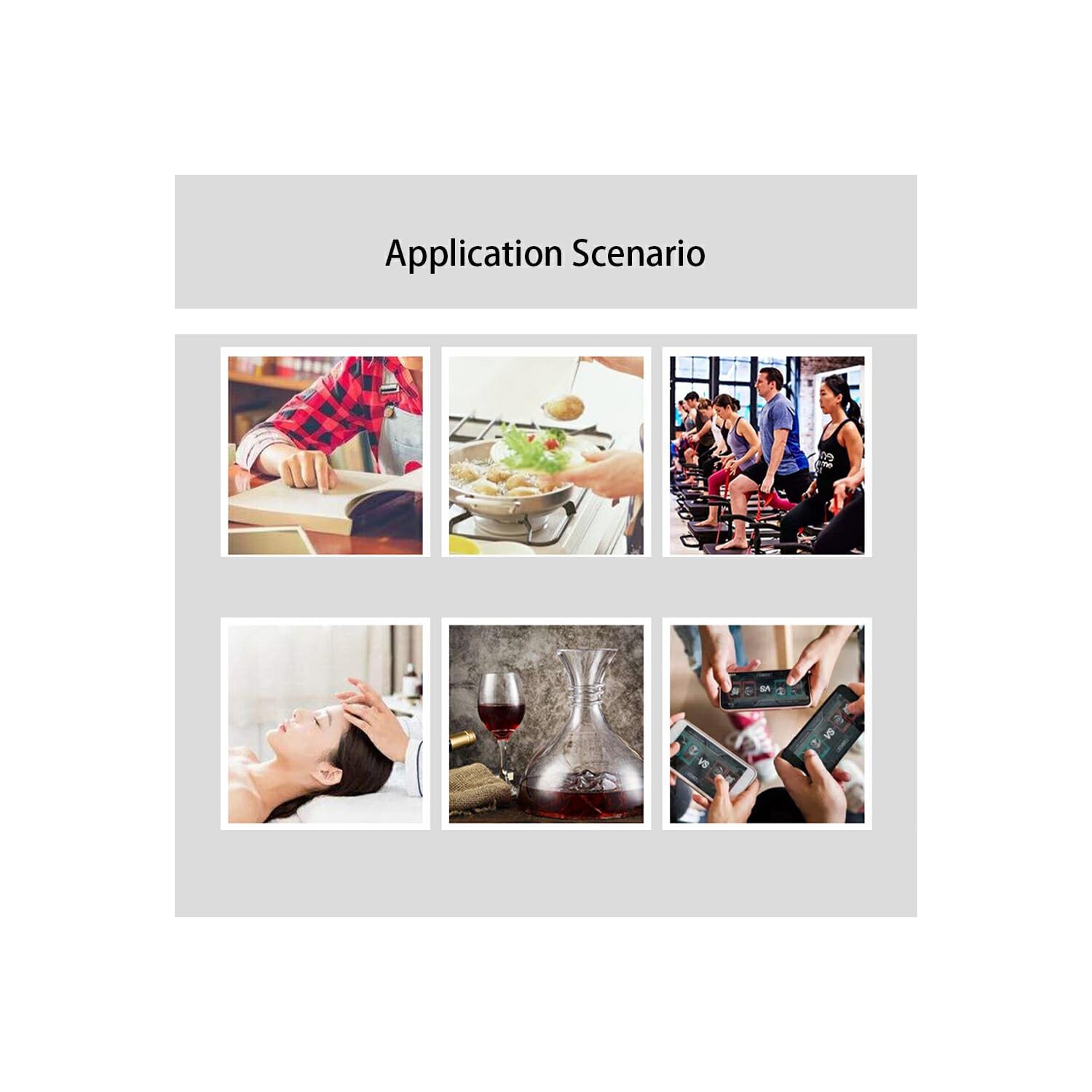 Grand écran rechargeable LCD de LED Alarme de rappel de minuterie électronique Réveil-matin Minuterie de cuisson de cuisine - Noir