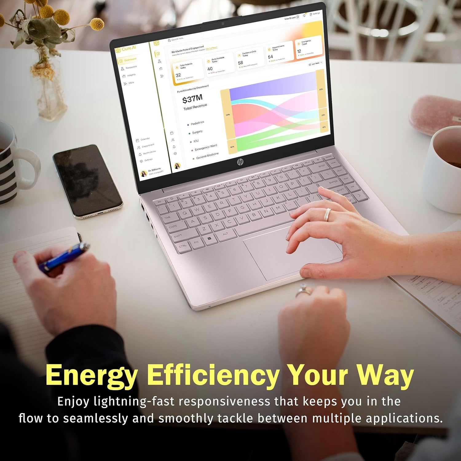 HP Stream 14" HD Laptop, Intel Processor N150,288GB Storage, 8GB RAM,Intel Graphics, Year Office 365, Copilot, Windows 11 S, Pink