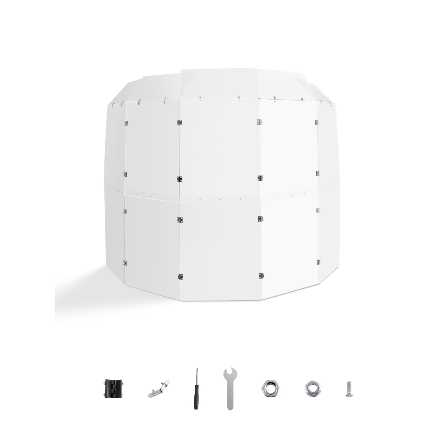 VEVOR 5 Panels 2ft x 5ft Acrylic Drum Cage with Zinc Alloy Hinges and Deflectors for Church Concert Halls, Drum Shields Drum Sound Barrier Suitable