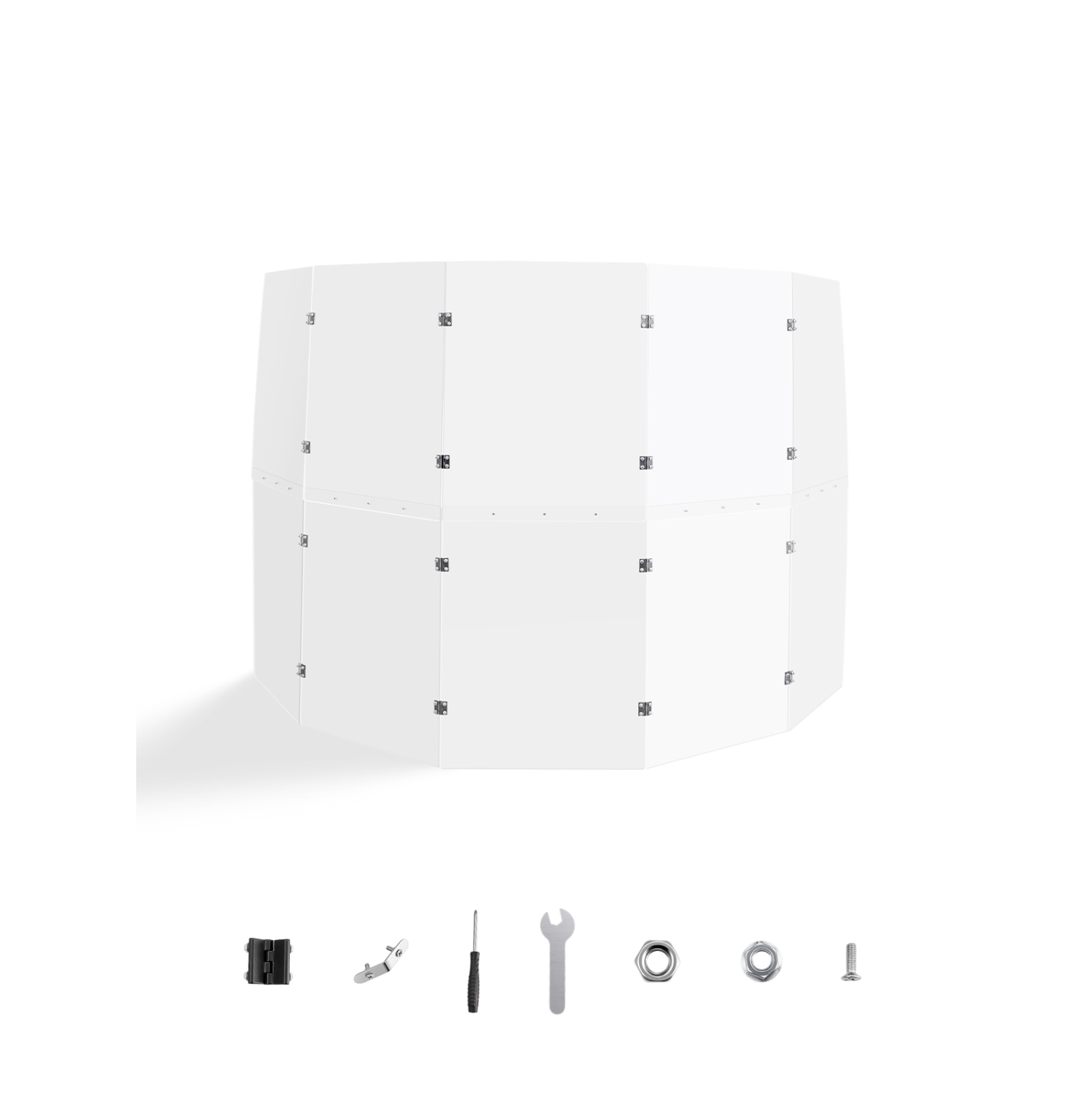 VEVOR 5 Panels 2 ft x 5 ft Acrylic Drum Cage with Zinc Alloy Hinges for Church Concert Halls Music Festivals, Drum Shields Drum Sound Barrier