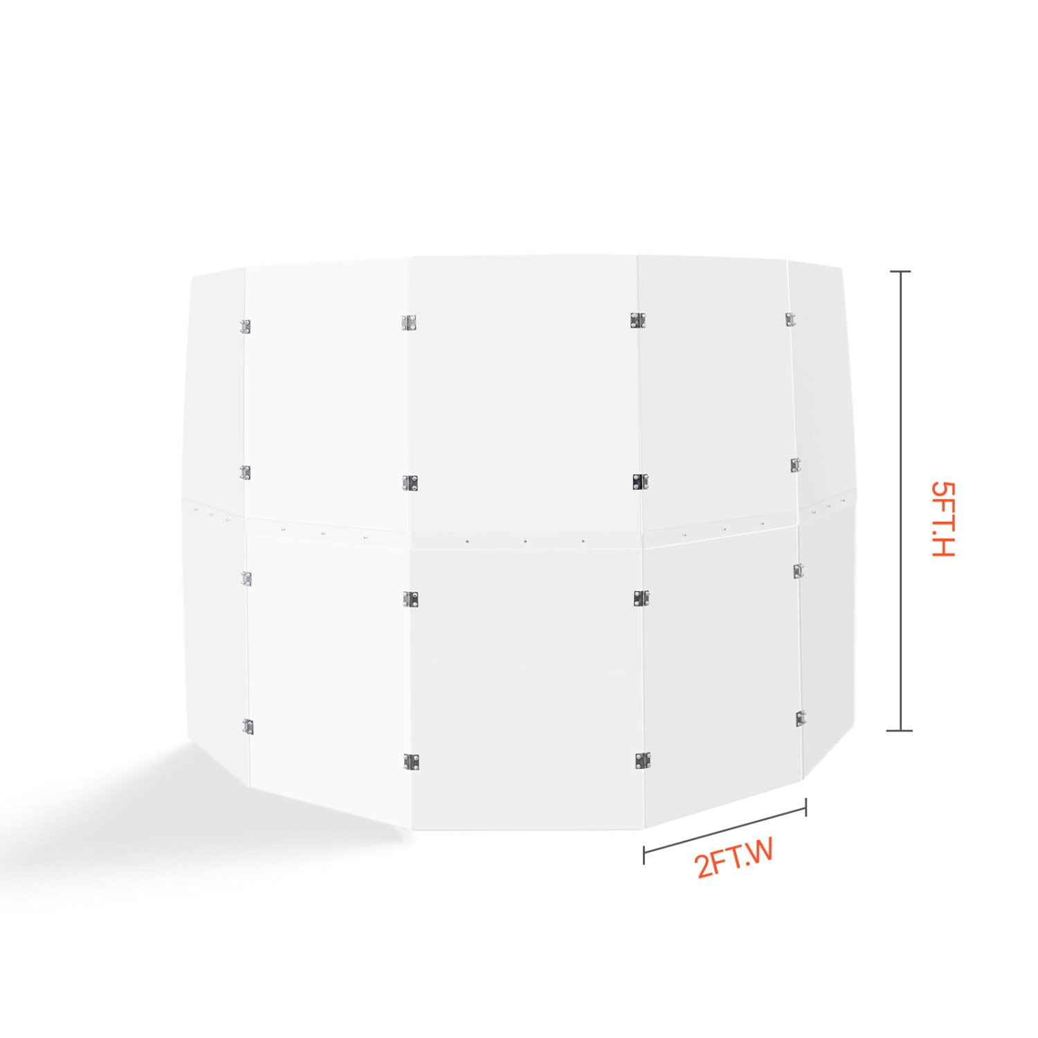 VEVOR 5 Panels 2 ft x 5 ft Acrylic Drum Cage with Zinc Alloy Hinges for Church Concert Halls Music Festivals, Drum Shields Drum Sound Barrier