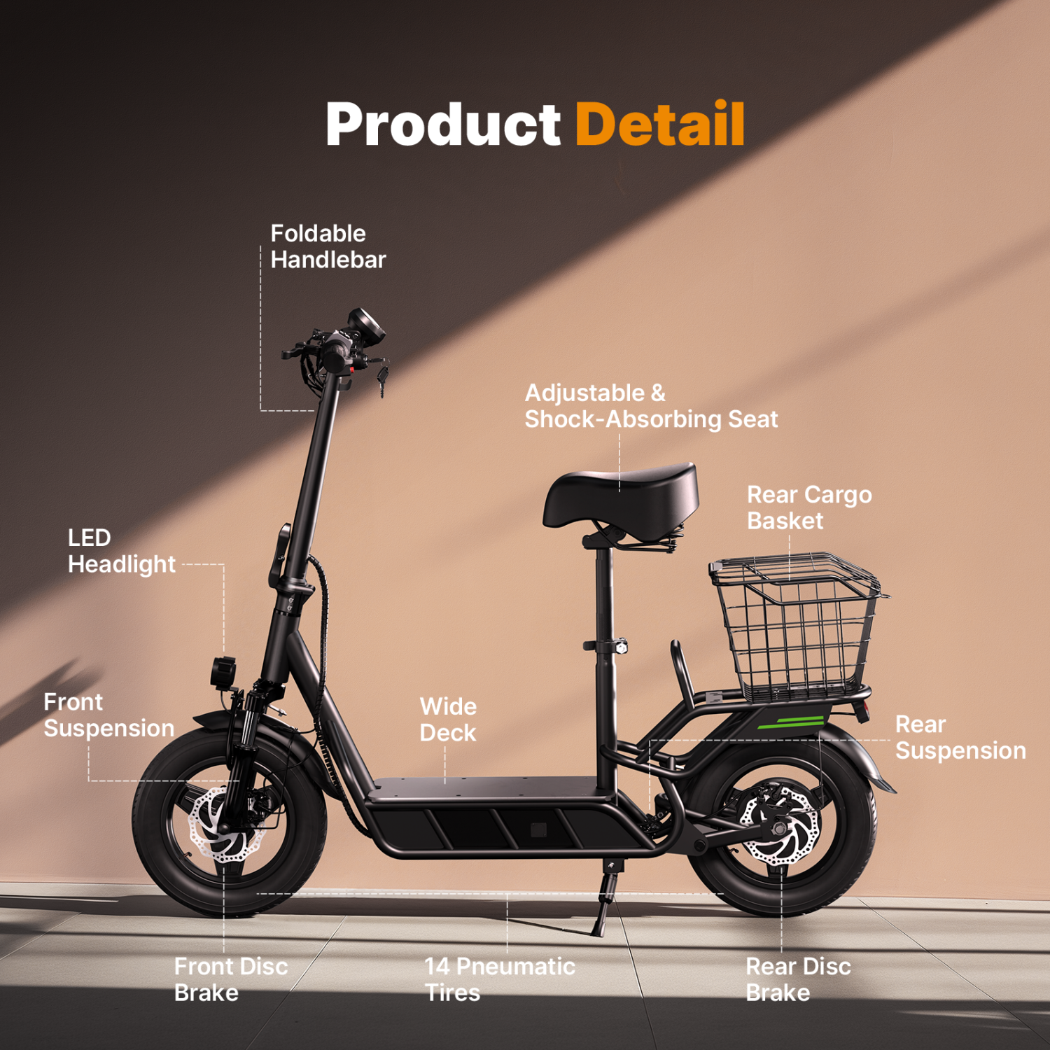 Isinwheel Hyper X Electric Scooter for Adults - Black