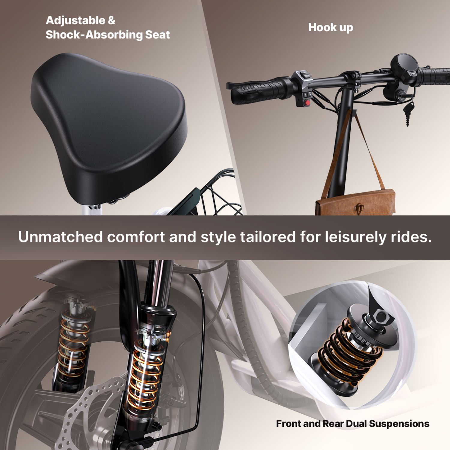 Trottinette électrique Hyper X d'Isinwheel pour adultes - Blanc