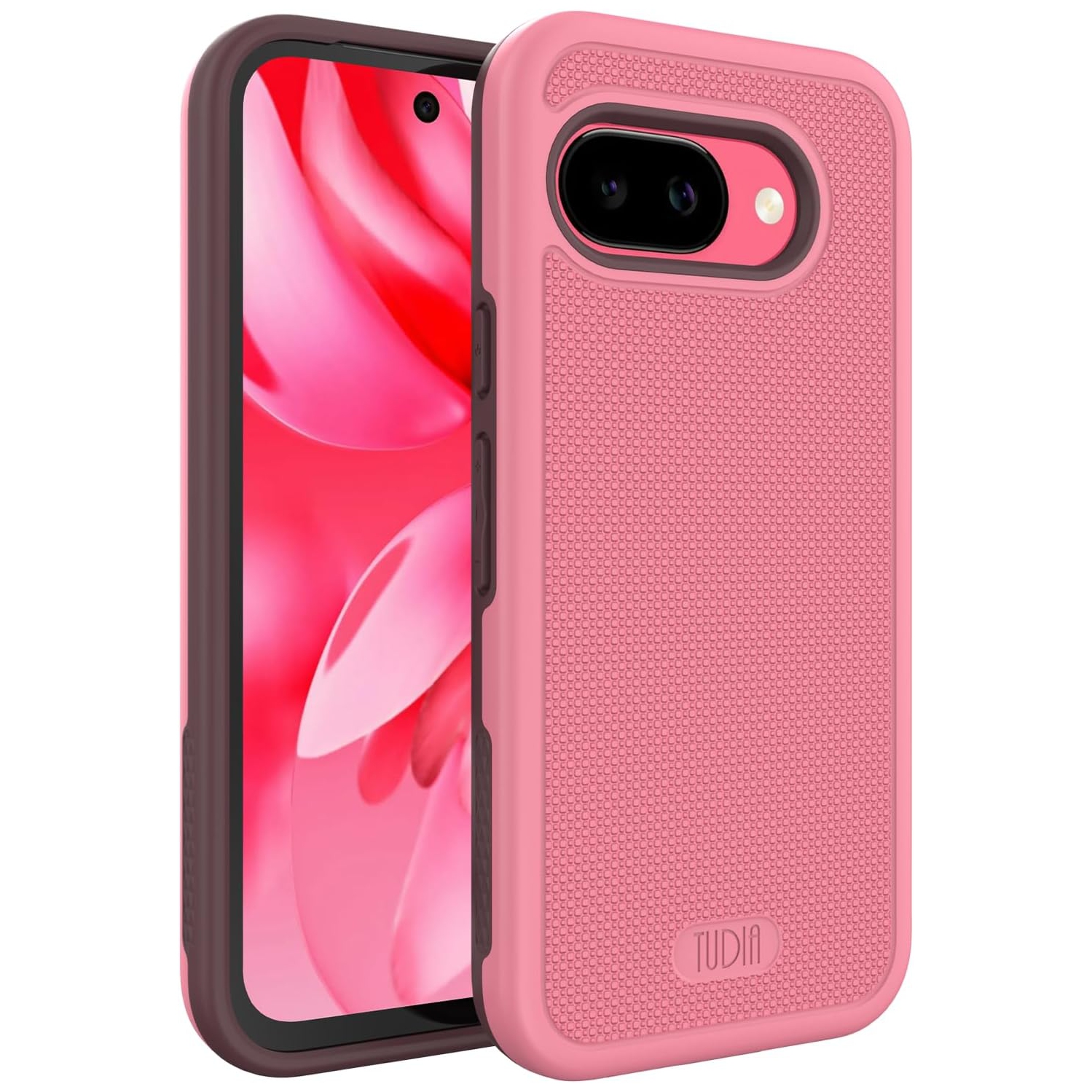 Étui double couche MergeGrip de TUDIA pour Pixel 9&nbsp;A 2025 de Google - Rose fumé