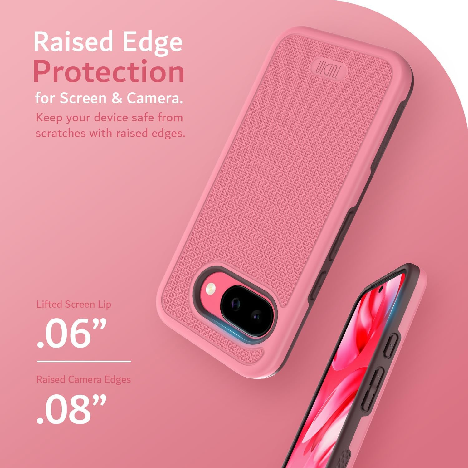 Étui double couche MergeGrip de TUDIA pour Pixel 9&nbsp;A 2025 de Google - Rose fumé