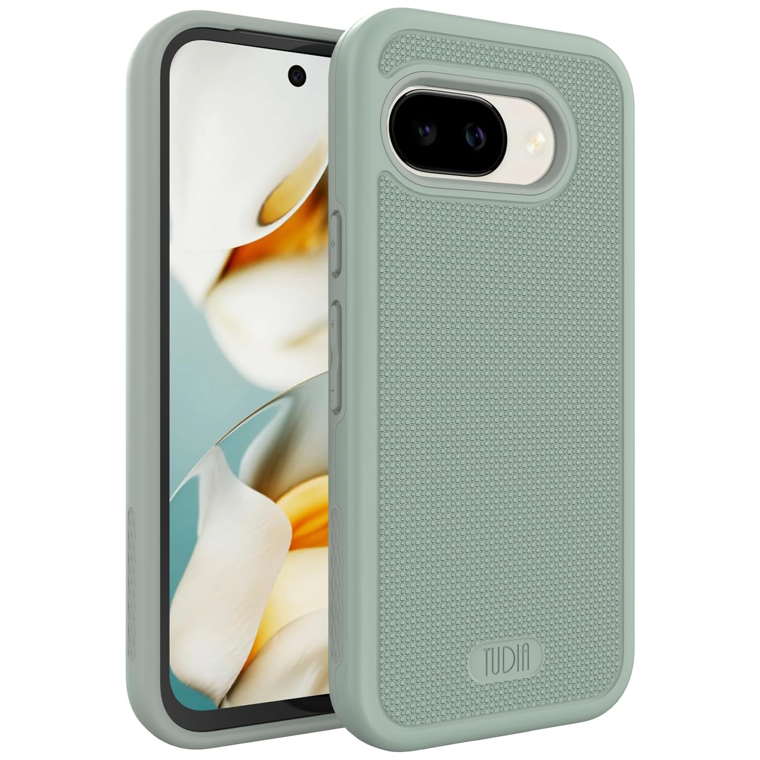 Étui double couche MergeGrip de TUDIA pour Pixel 9&nbsp;A 2025 de Google - Lys verts