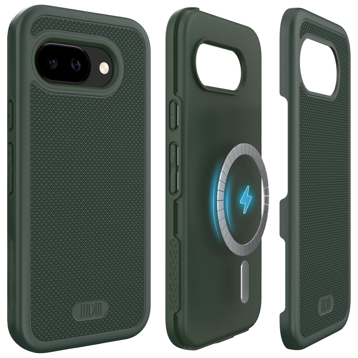 TUDIA MergeGrip Google Pixel 9A Case 2025 MagSafe Compatible - Pine Green
