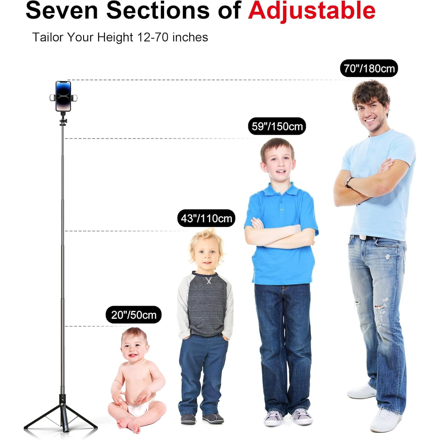 K28 selfie stick mobile phone tripod with remote control + LED fill light, live travel