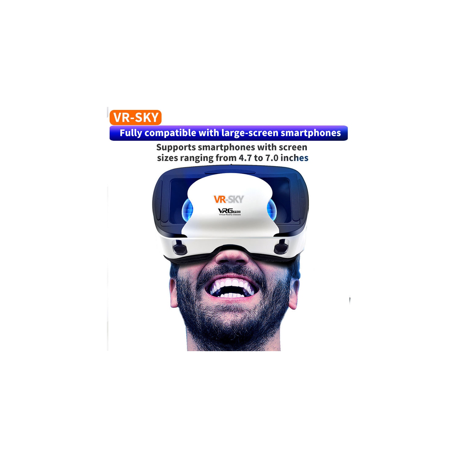 VR virtual glasses game glasses private theater 3DVR glasses virtual reality headset HD blue light eye protection support sky earless blue light