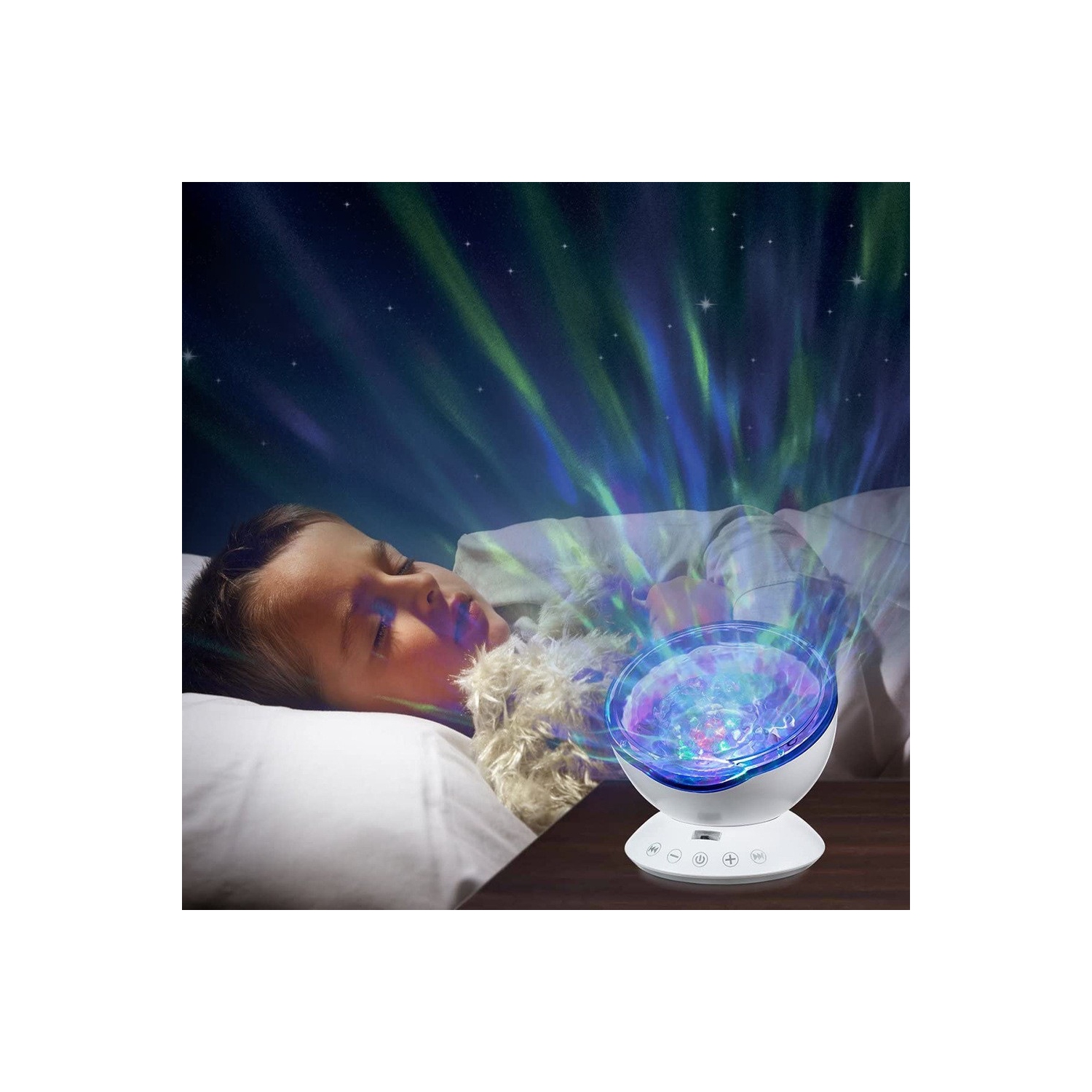 Starry sky projection lamp water pattern atmosphere northern lights Bluetooth speaker starry sky lamp bedroom creative gift night light