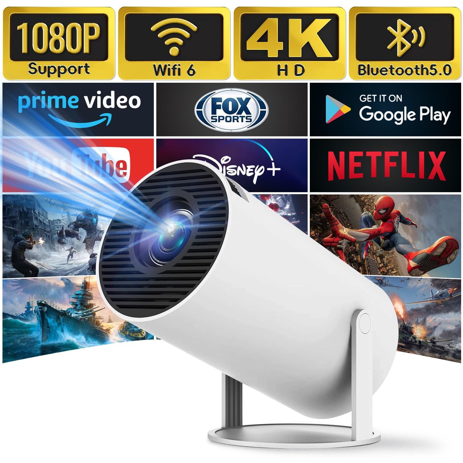 Portable smart projector supports HD