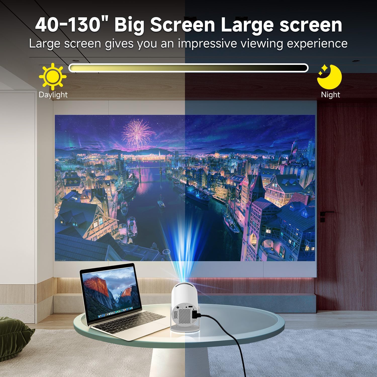 Portable smart projector supports HD