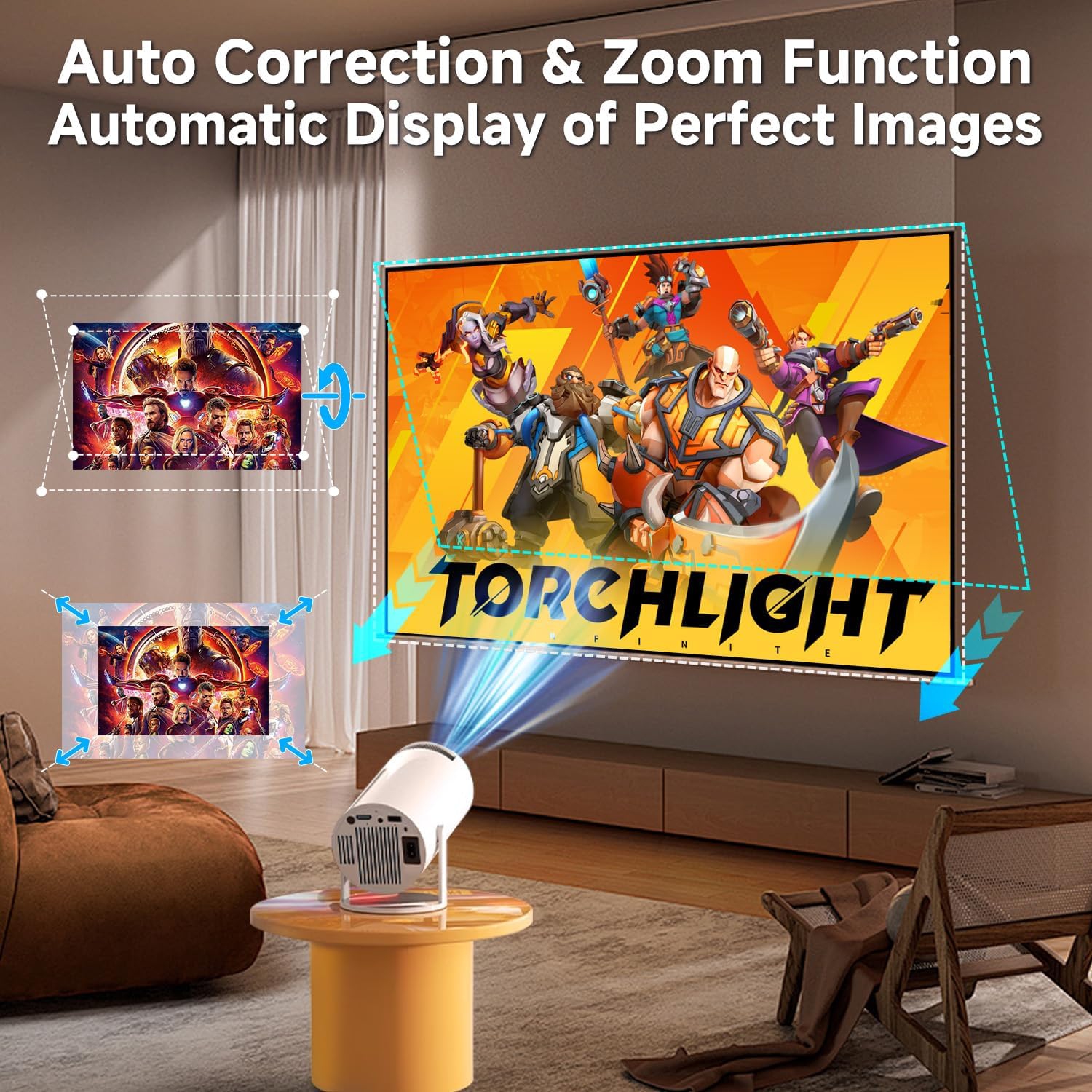 Portable smart projector supports HD