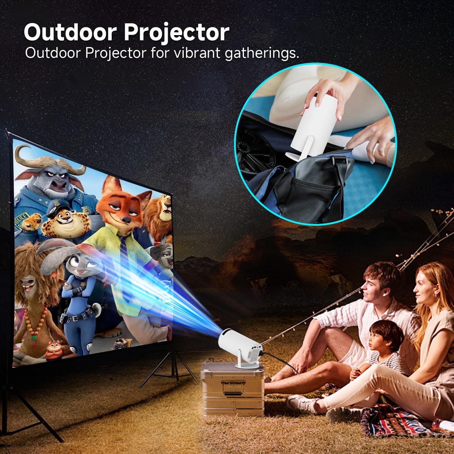Portable smart projector supports HD