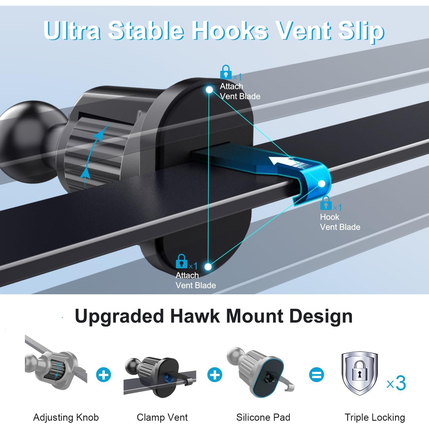 Magnetic car holder, air outlet mobile phone holder clip, 360 degree rotatable magsafe strong magnetic car air outlet magnetic mobile phone holder