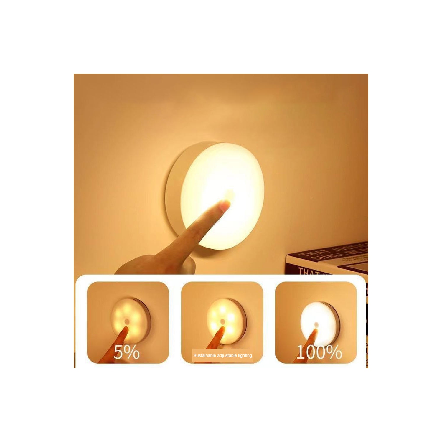 Lumière de la maternelle LED veilleuse de contrôle de lumière, interrupteur de capteur tactile lumière d'induction, diode électroluminescente