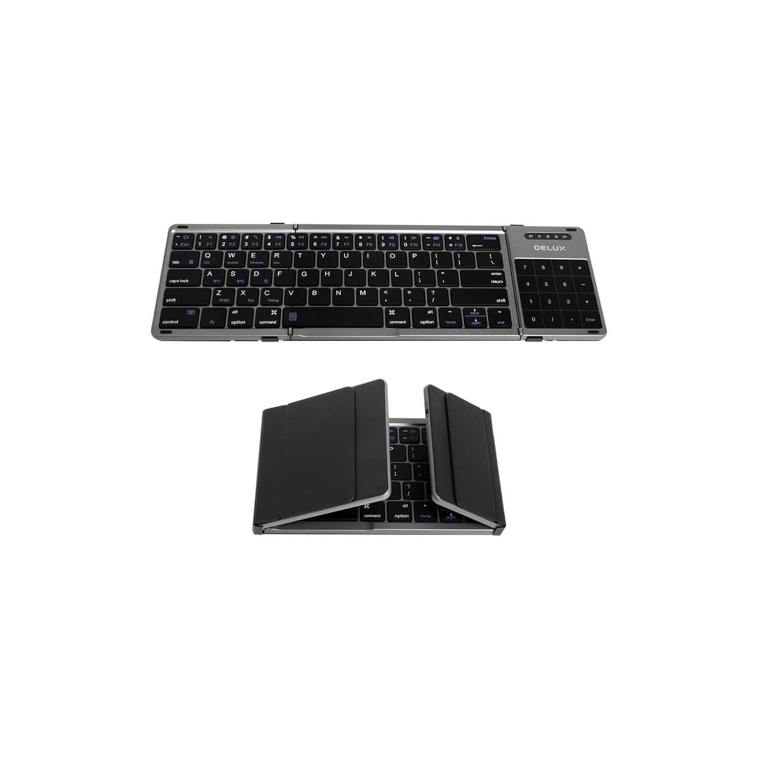 Clavier Bluetooth modèle pliable adapté pour iPad téléphone mobile ordinateur clavier Bluetooth sans fil magnétique silencieux