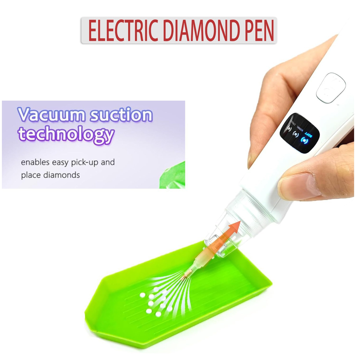 Diamond paint brush, diamond art pen, electric diamond paint brush, high power cordless design, compatible with all drill bit sizes and shapes,