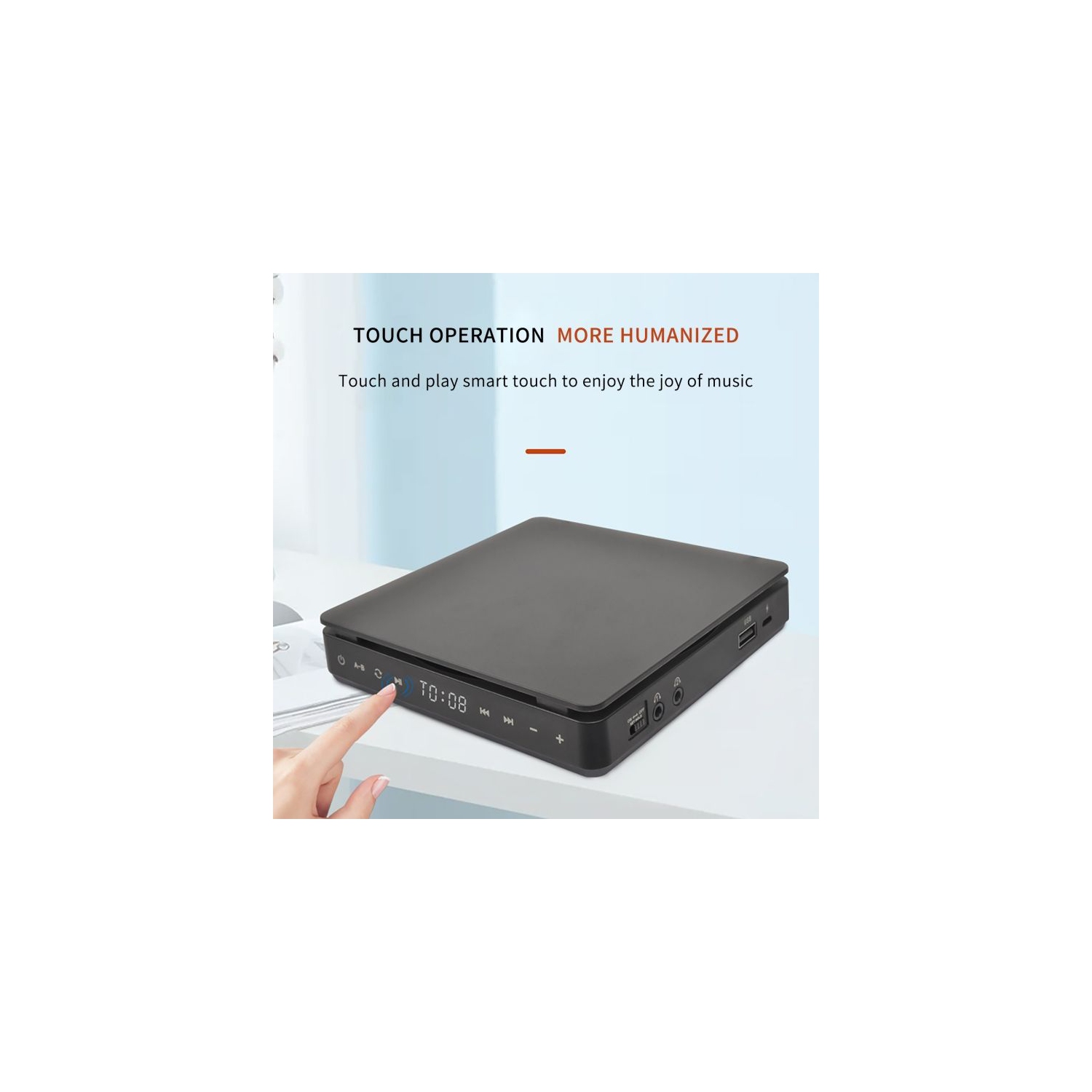 Lecteur CD portatif à affichage numérique Walkman, dans le même style anglais Learning rétro CD, CD, lecteur d'album, noir