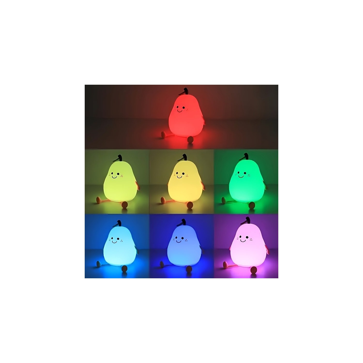 Colorieux Pt Pt Charge Plug-in Veilleuse double usage Chambre d'enfants lumière douce avancée de chevet Lumière d'ambiance