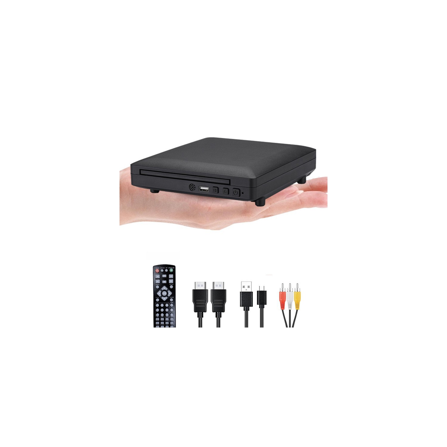 Home DVD, mini lecteur vidéo EVD, lecteur VCD pour enfants, mini lecteur CD HD, noir