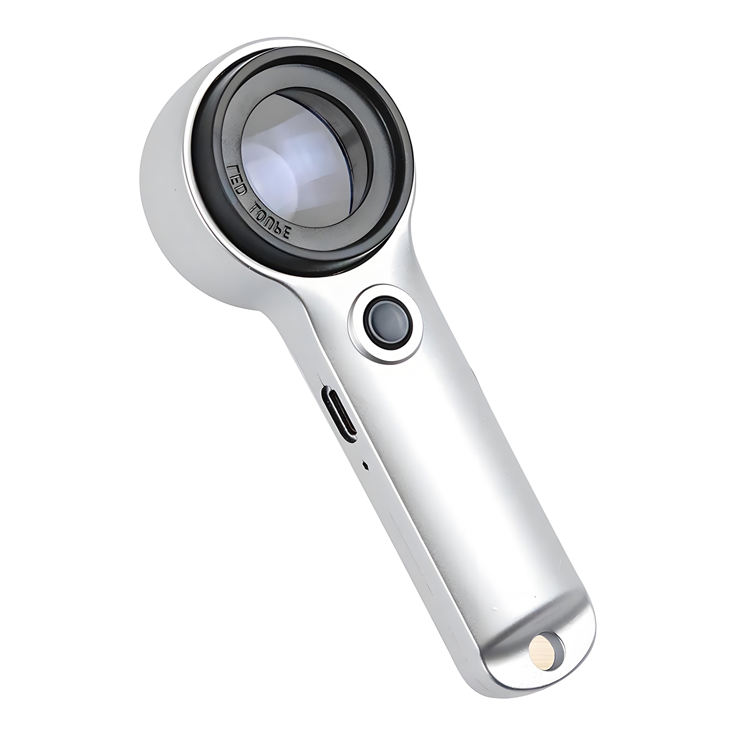 Loupe à bijoux portative rechargeable USB 10X avec lumière LED et UV pour la lecture, l'identification des bijoux, la détection des billets de banque