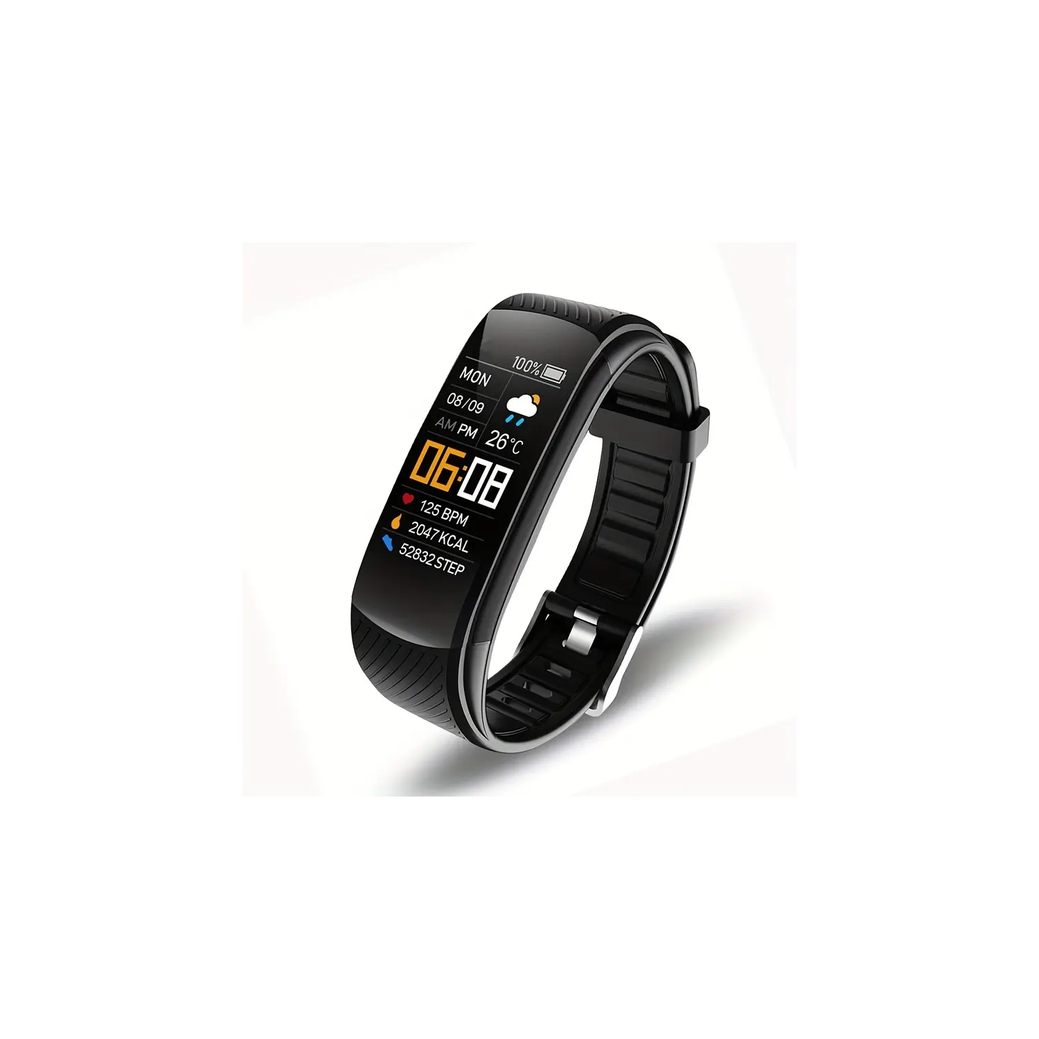 Bracelet de podomètre sport intelligent avec moniteur de fréquence cardiaque, de tension artérielle et d'oxygène sanguin pour Android iOS