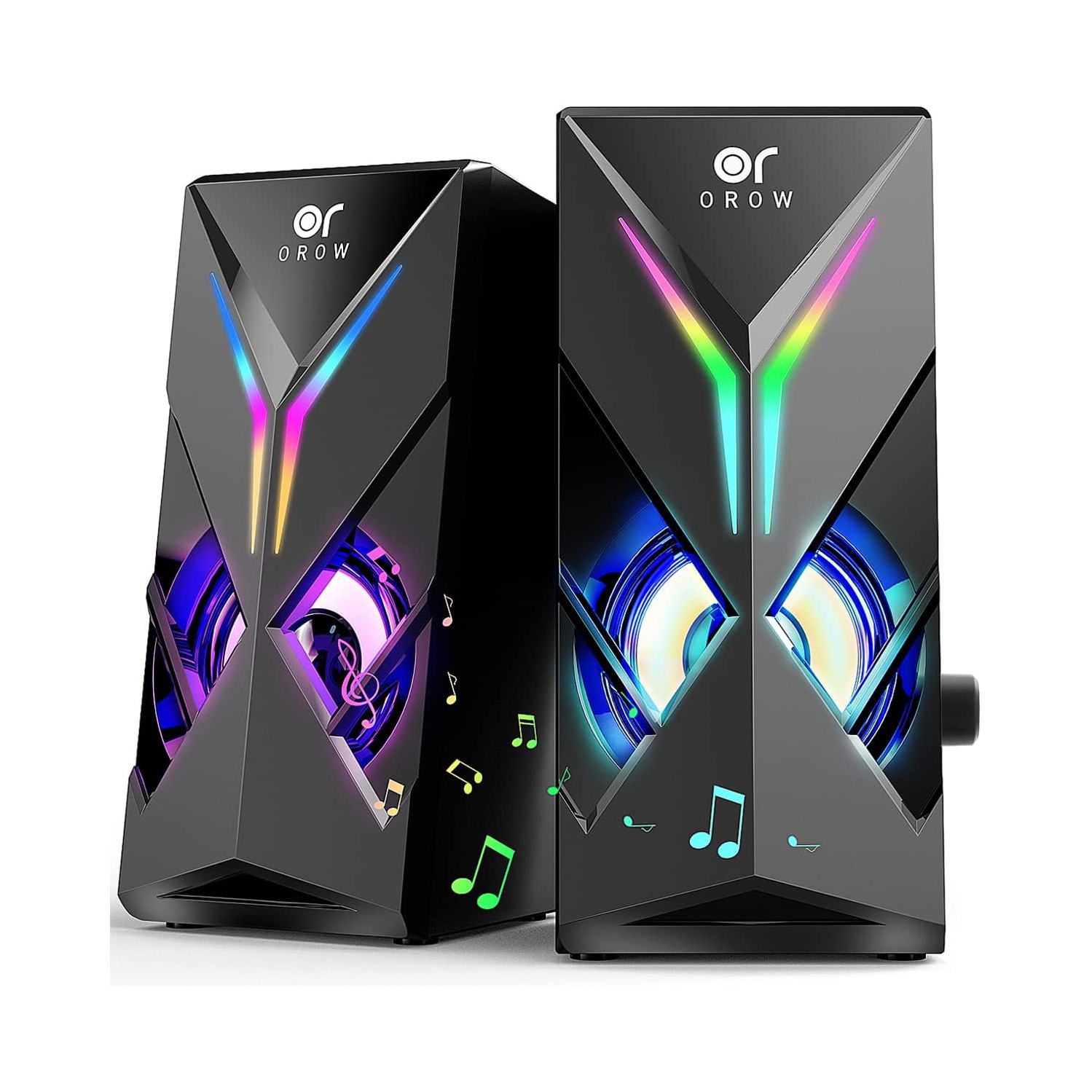 OR O R O W USB PC Speakers with RGB