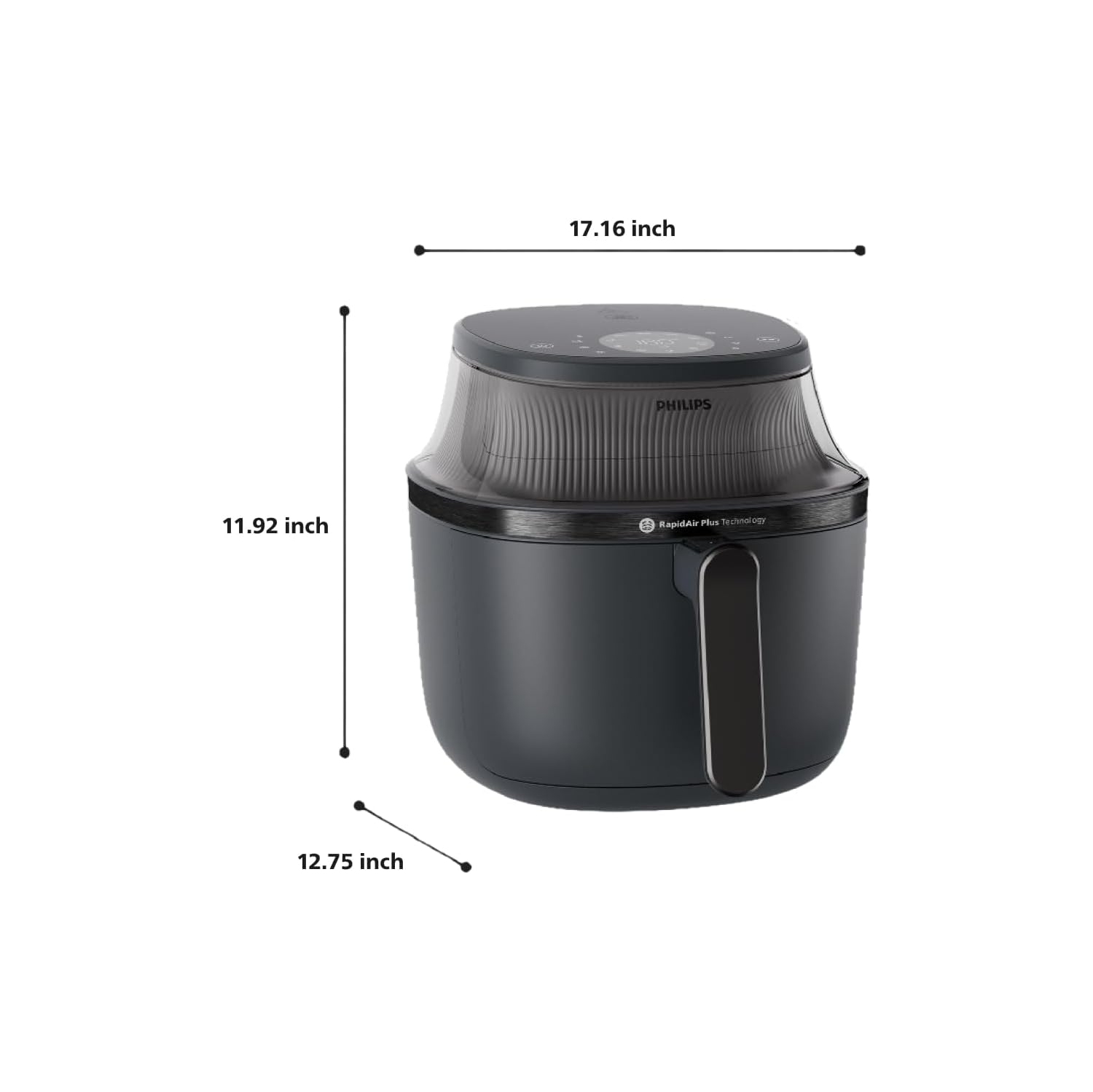 Philips Airfryer 3000 Series 6.5qt with Cooking Window, RapidAir Plus Technology, Fat Removal, 16-in-1 Functions, Easy to Clean