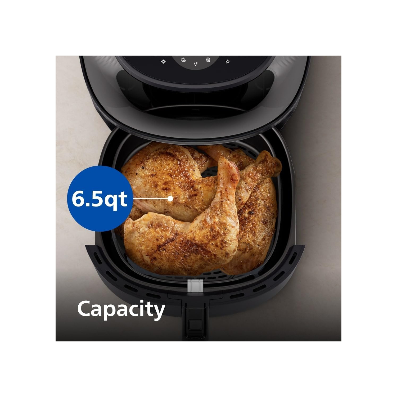 Philips Airfryer 3000 Series 6.5qt with Cooking Window, RapidAir Plus Technology, Fat Removal, 16-in-1 Functions, Easy to Clean