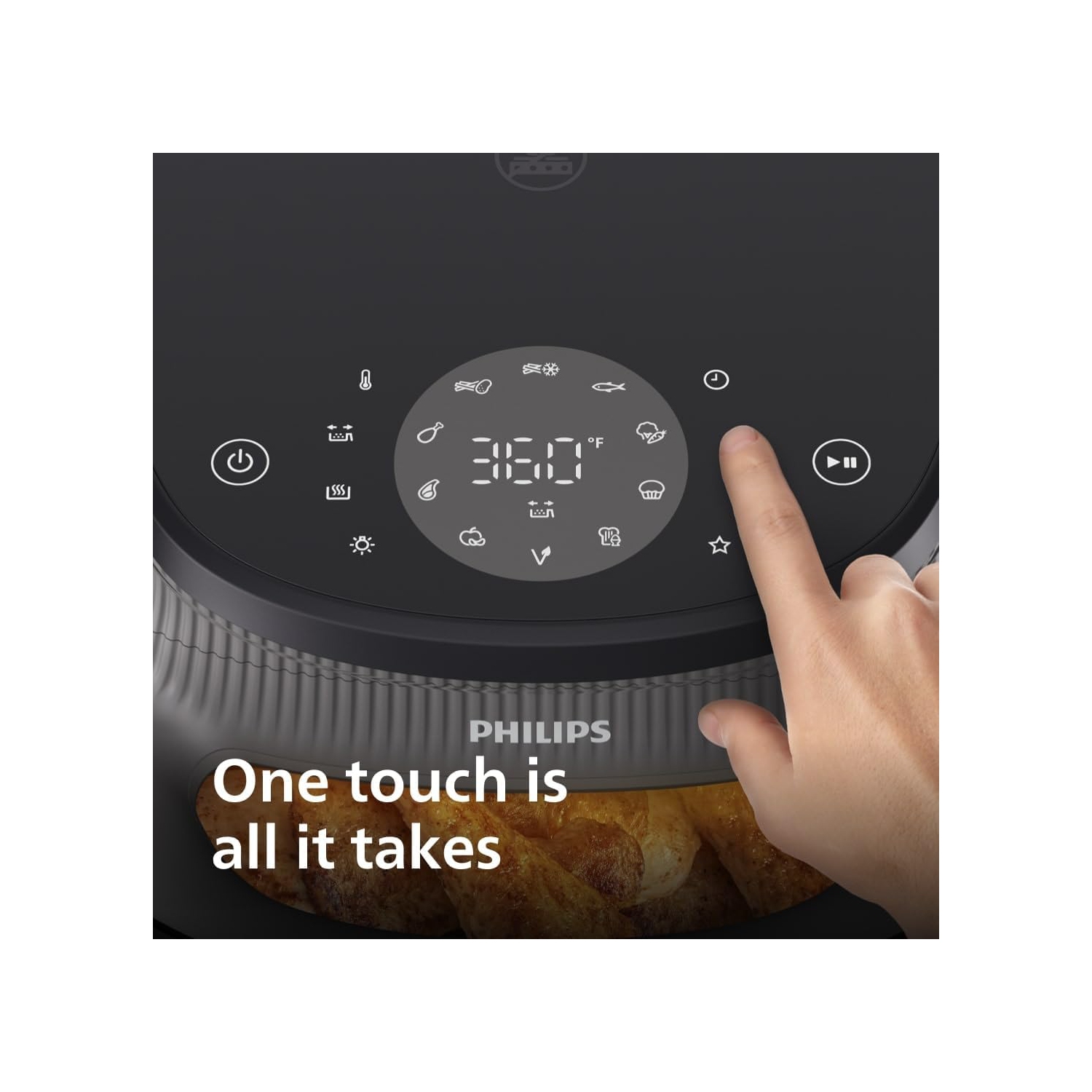 Philips Airfryer 3000 Series 6.5qt with Cooking Window, RapidAir Plus Technology, Fat Removal, 16-in-1 Functions, Easy to Clean