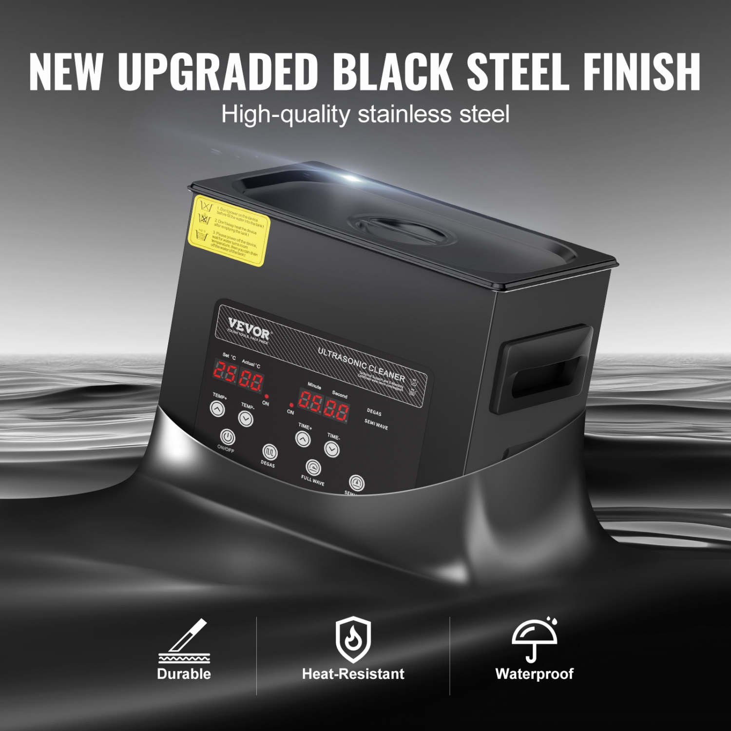 VEVOR 3L Ultra Sonic Cleaner, 120W Digital Ultrasonic Cleaning Machine with Gentle Mode & Upgraded Degassing, 40kHz Ultrasound Cleaner Machine with