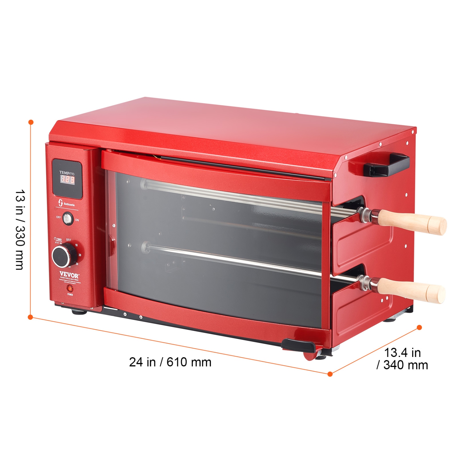 Capacité de 2 cordes VEVOR Machine à griller Shawarma, Cuiseur à poulet Shawarma, Four de rôtisserie électrique Gyro, Machine à brochettes, pour les