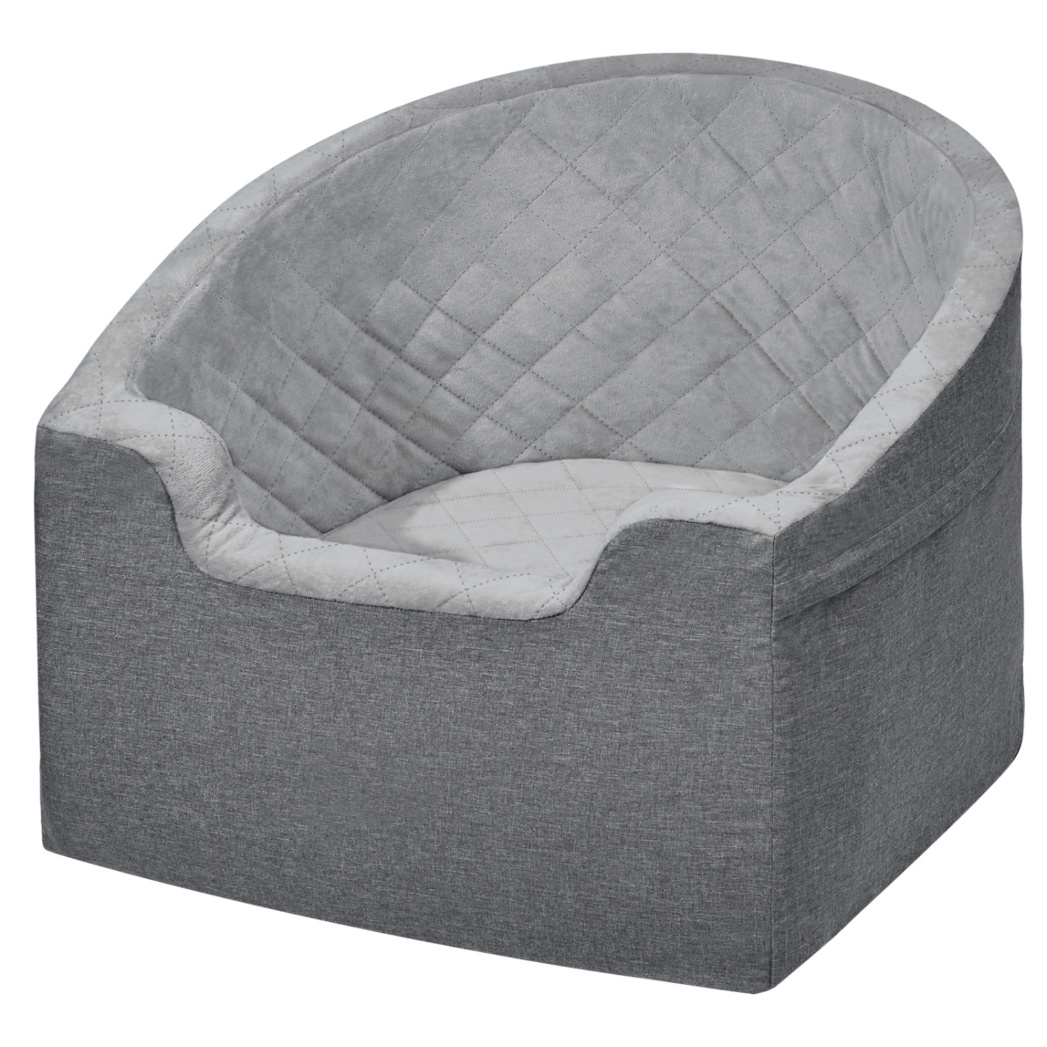 VEVOR 55lbs Dog Car Seat, Waterproof Dog Booster Seat for Car with A Storage Pocket, Clip-On Safety Leash and Sponge Filling, Dog Car Bed for Small &