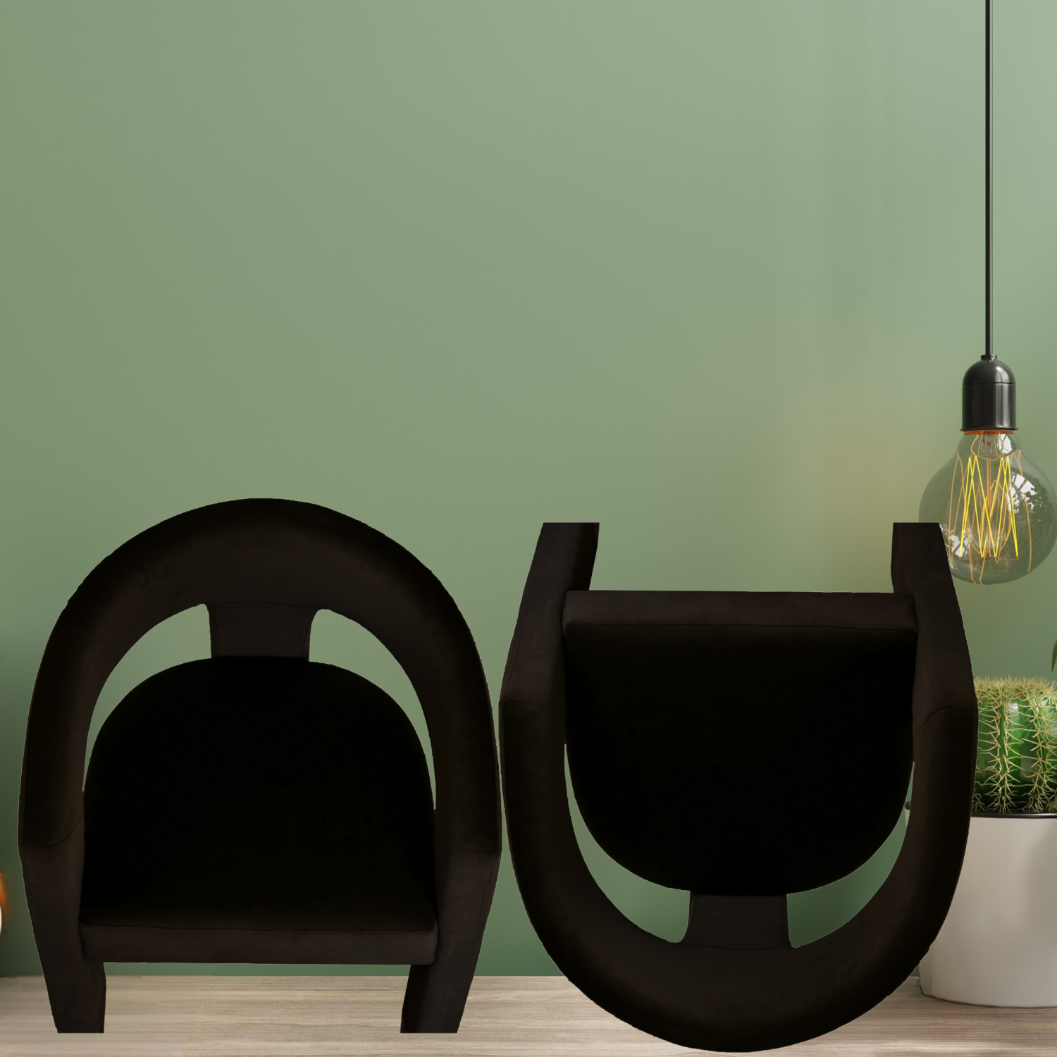 Chaise de salle à manger moderne à dossier incurvé recouvert de baril, 3 pattes, tissu en velours doux pour le salon, la chambre, la salle à manger