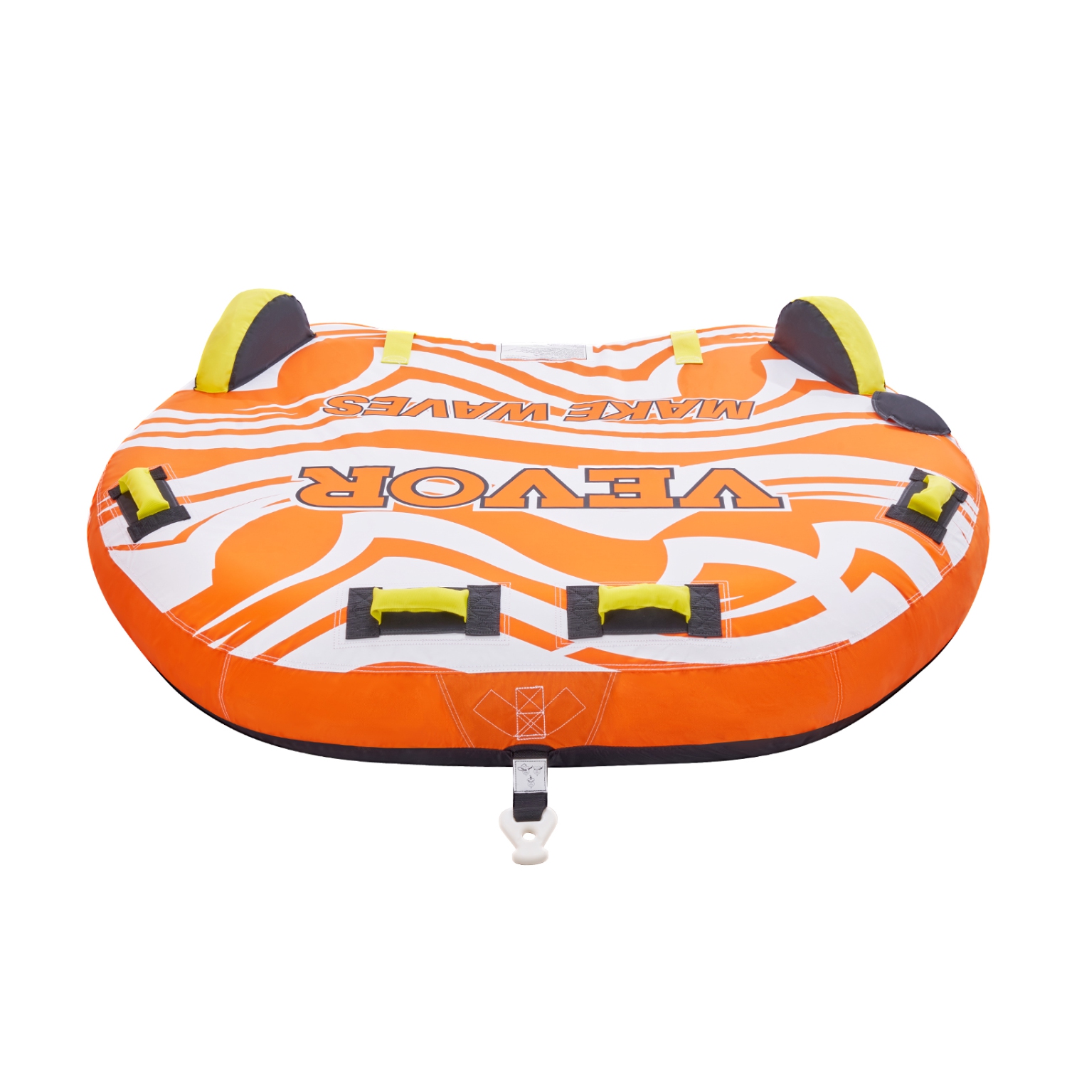 Bouée tractable gonflable VEVOR 1-2 Riders pour bateau à tirer, tubes de bateau 340&nbsp;lb et serviettes pour sports nautiques - avec ailettes,