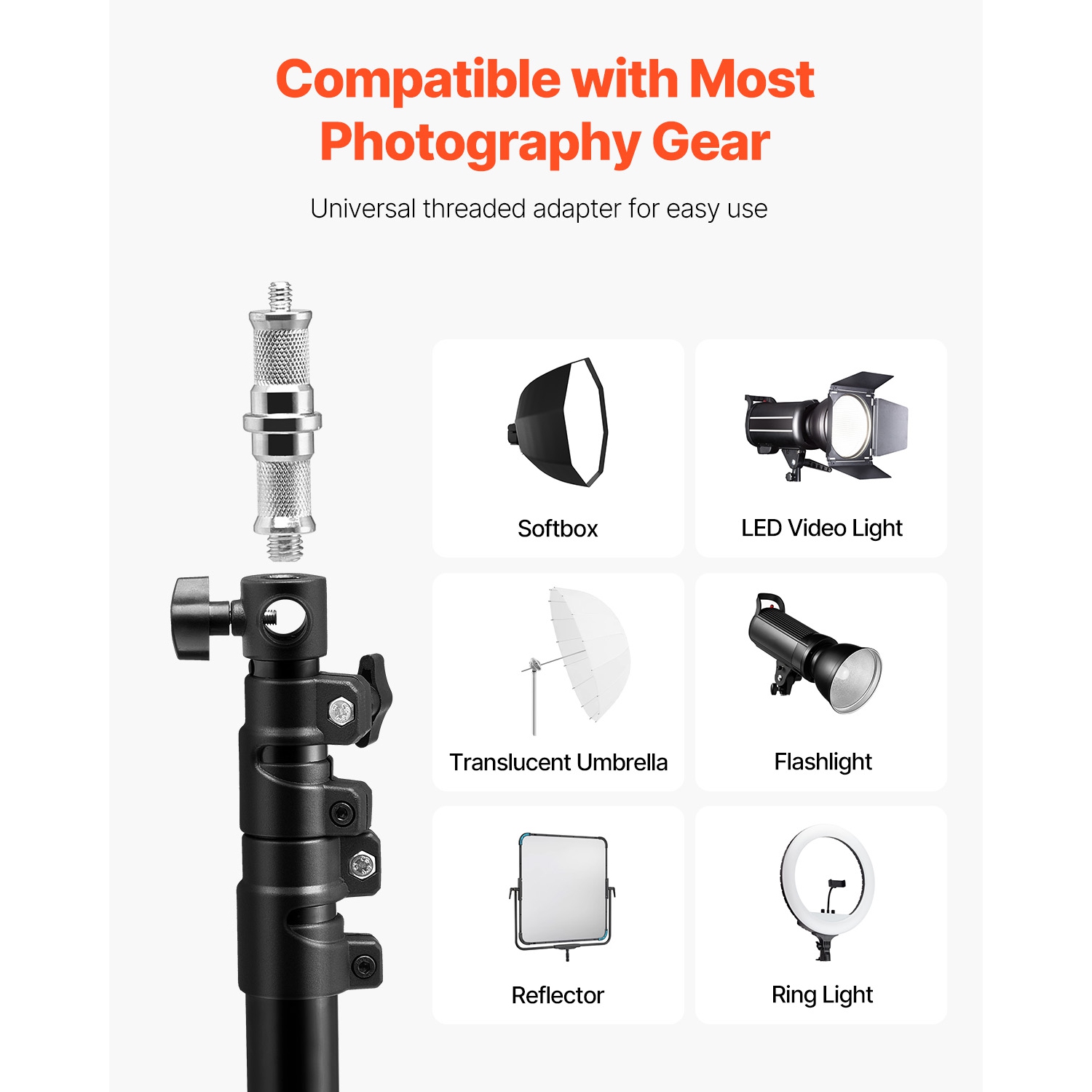 VEVOR 39.37 in/100 cm Ring Light Wall Mount Boom Arm, Triangle Boom Arm Support 180° Rotation, Heavy Duty Wall Stand Tirpod Support, for Studio Video