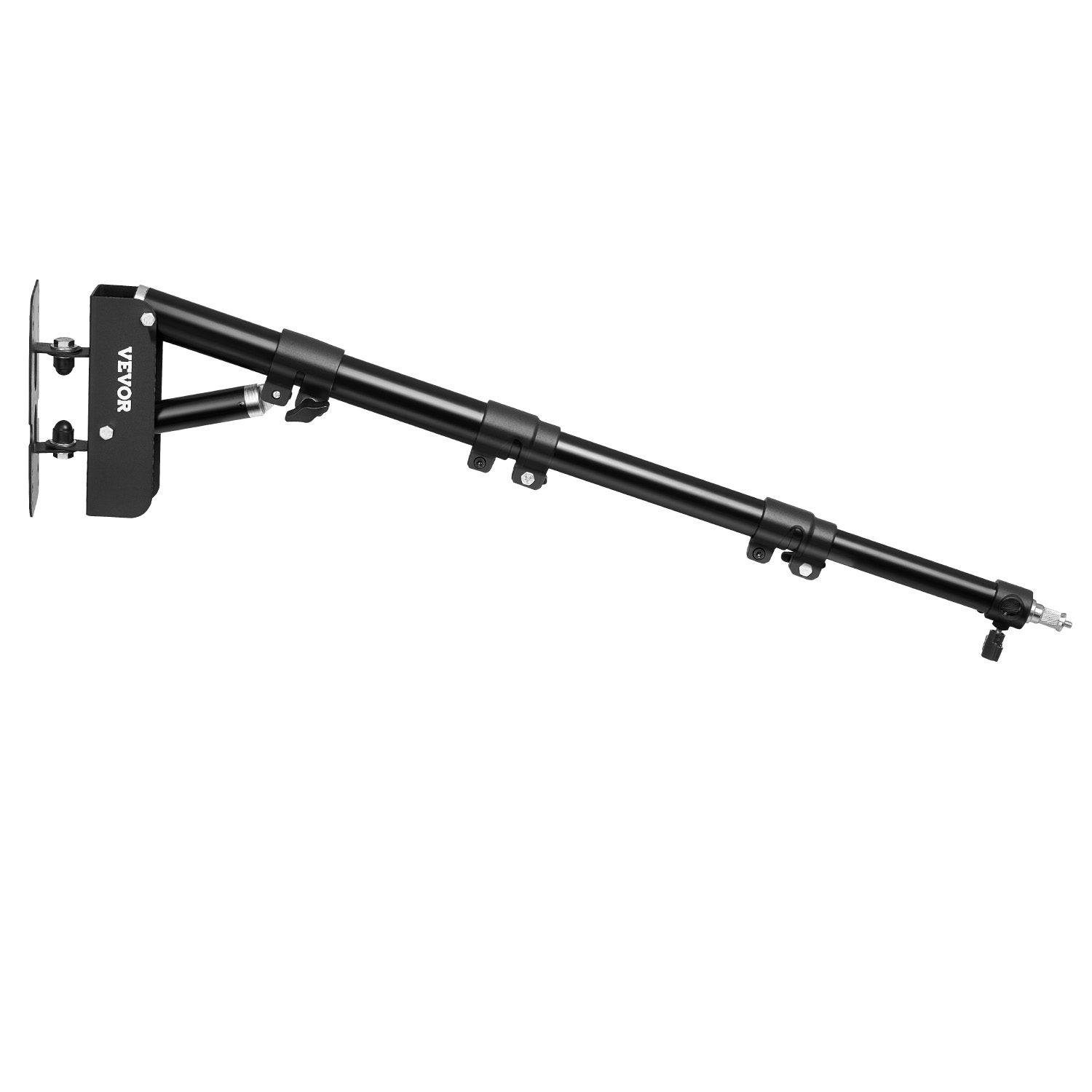 VEVOR 39.37 in/100 cm Ring Light Wall Mount Boom Arm, Triangle Boom Arm Support 180° Rotation, Heavy Duty Wall Stand Tirpod Support, for Studio Video