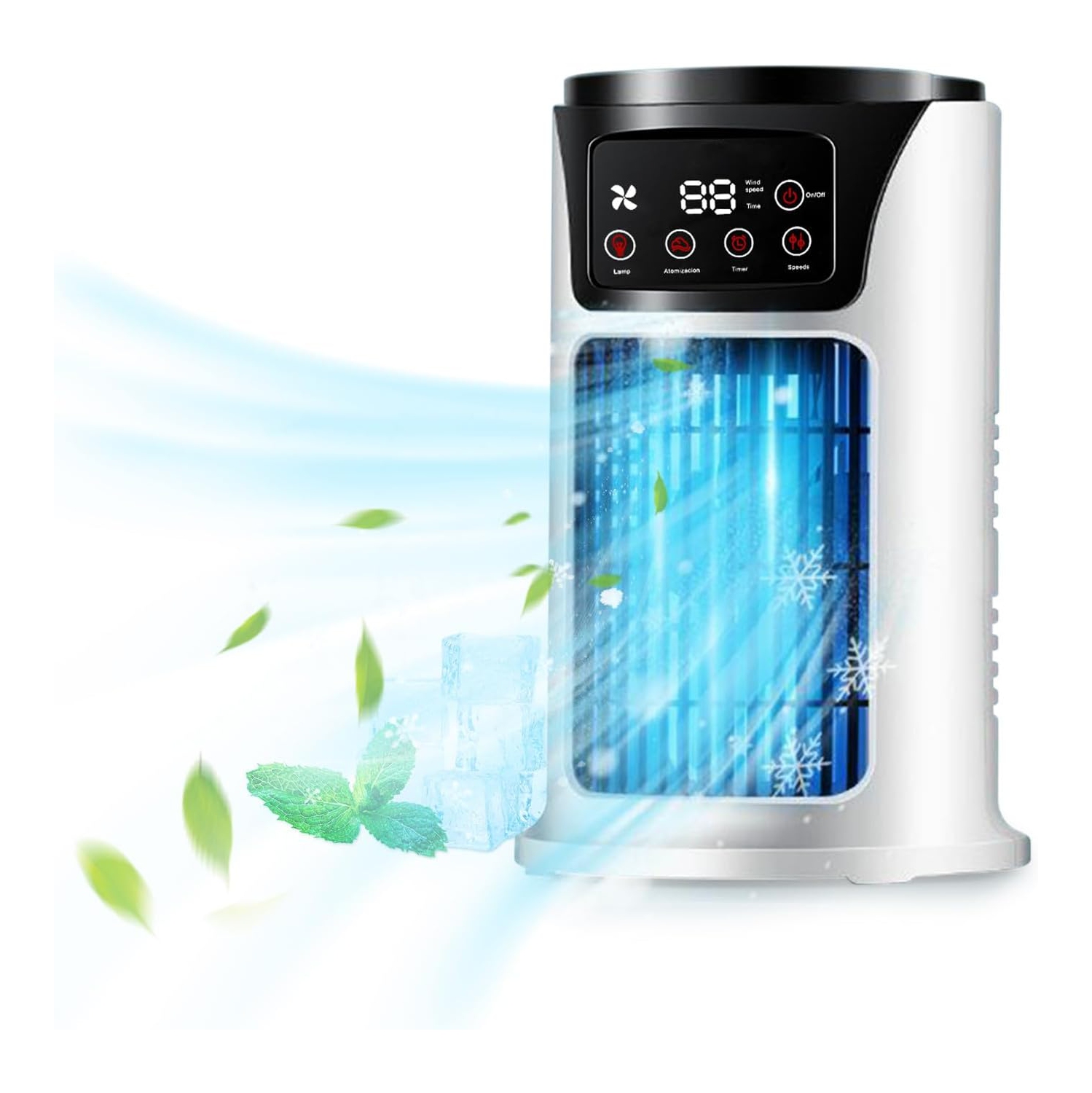 Portable Air Conditioners,Air Cooler Conditioning With Lights,Mini Conditioner With 3 Speeds & Timer,Portable AC Unit For Bedroom Room Office Desk