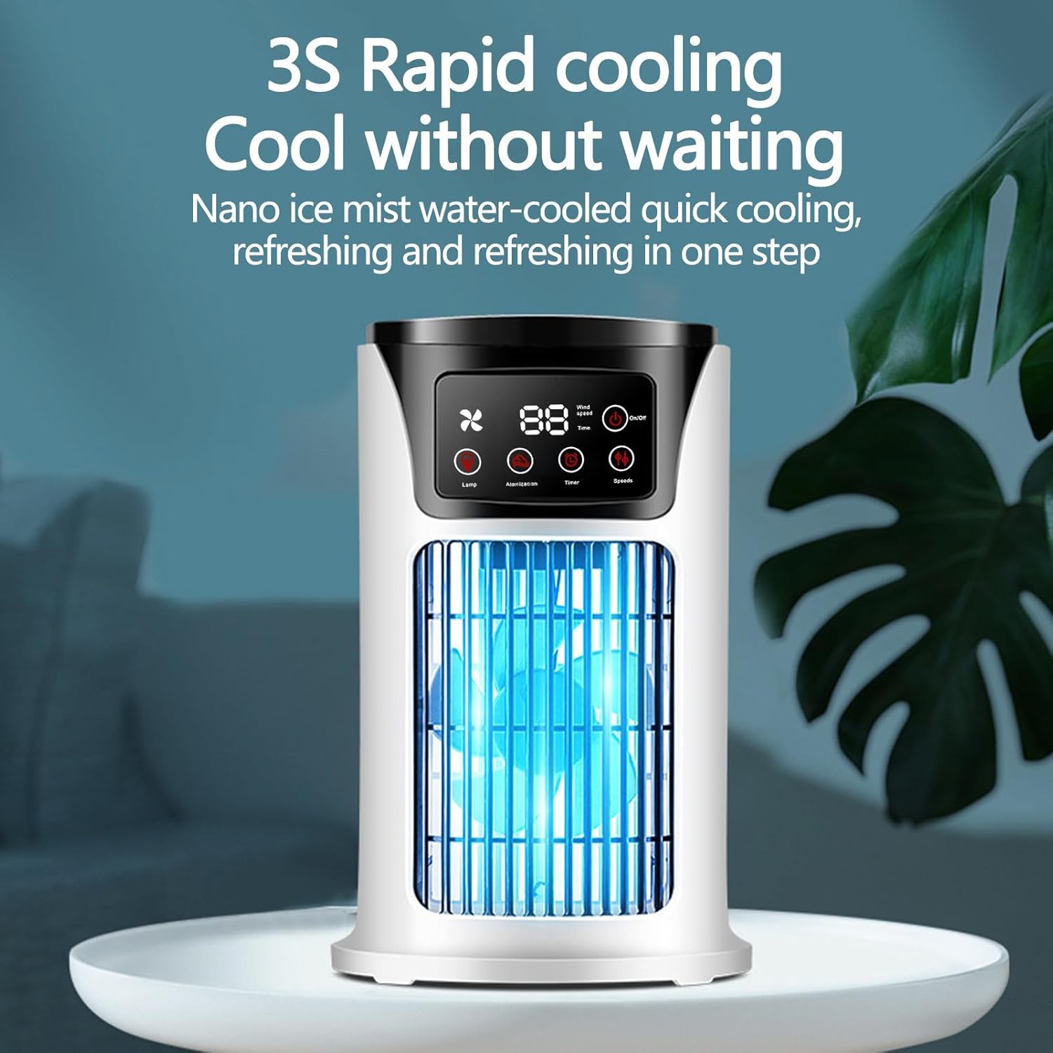 Portable Air Conditioners,Air Cooler Conditioning With Lights,Mini Conditioner With 3 Speeds & Timer,Portable AC Unit For Bedroom Room Office Desk