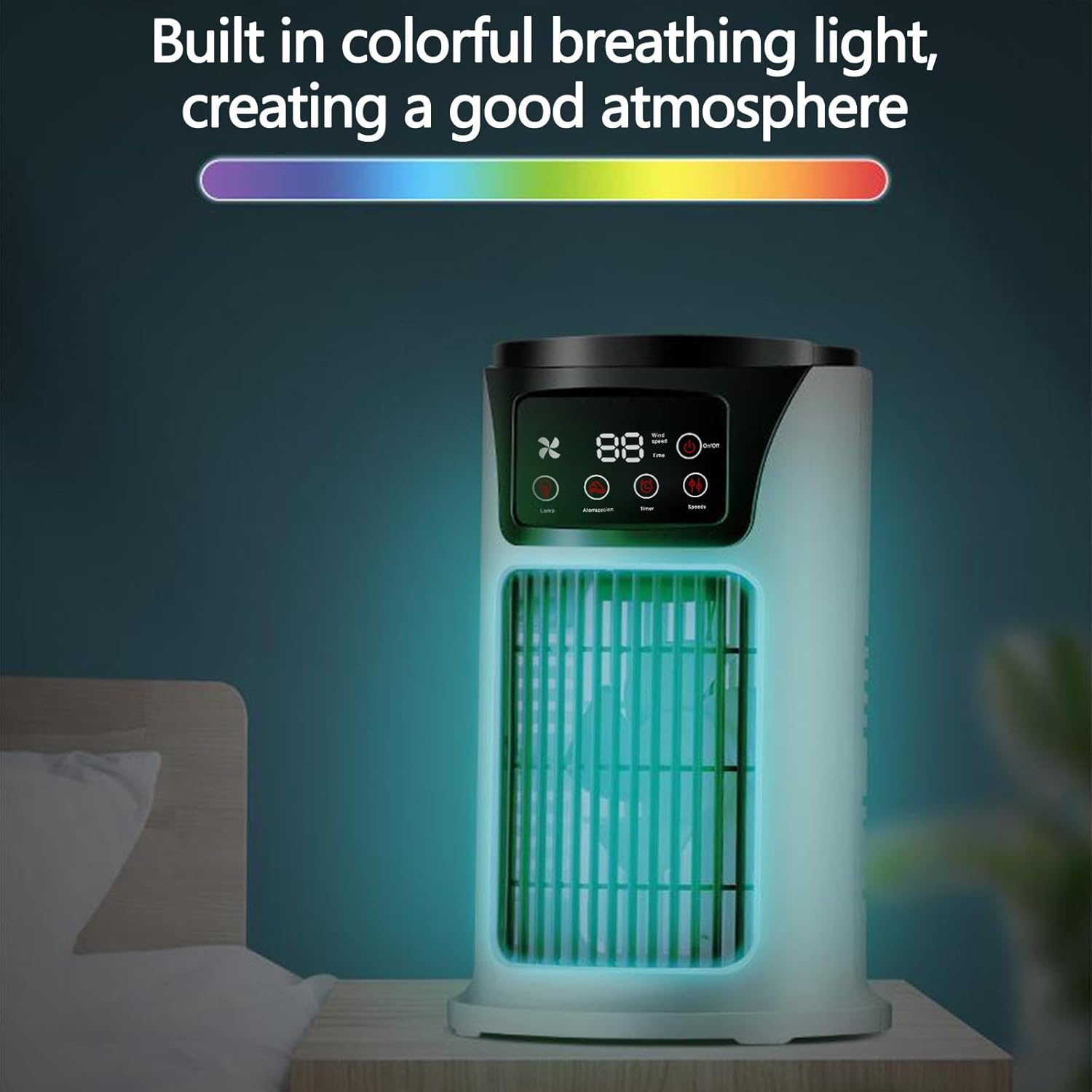 Portable Air Conditioners,Air Cooler Conditioning With Lights,Mini Conditioner With 3 Speeds & Timer,Portable AC Unit For Bedroom Room Office Desk