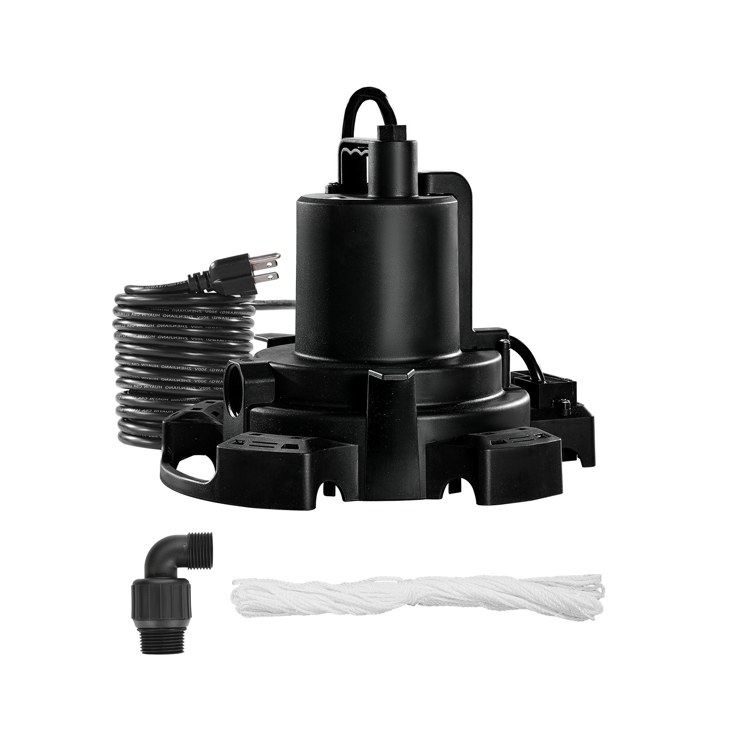 VEVOR 1/2 HP 1600 GPH Automatic Pool Cover Pump, 120V Submersible Swimming Pool Cover Pump with 25 ft Power Cord, 25 ft Max Head Lift, Water Removal