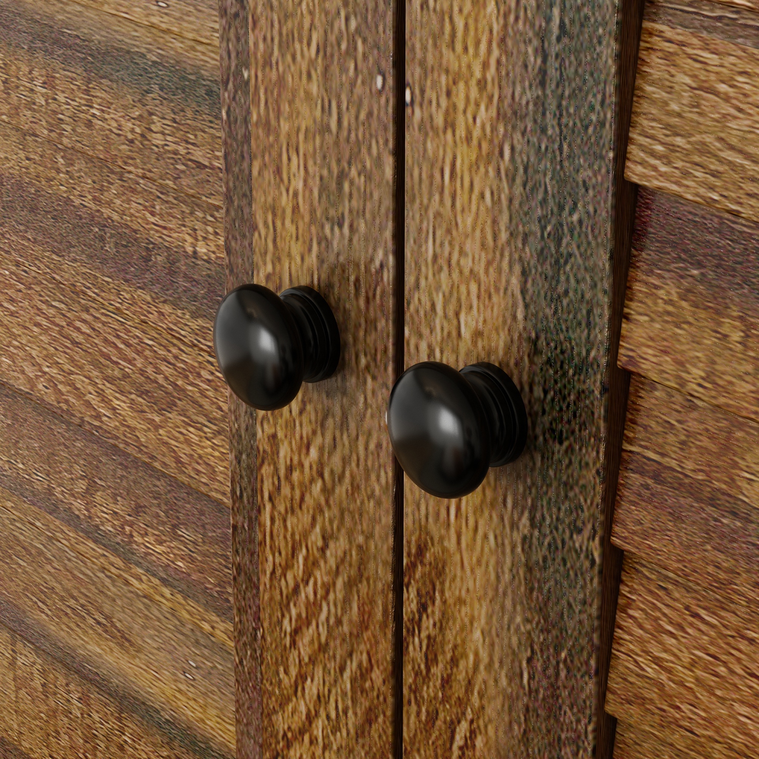 Armoire à 4 portes brune Famapy avec tringles suspendues, 5 tiroirs et tablettes de rangement – Armoire de chambre autonome pour vêtements et