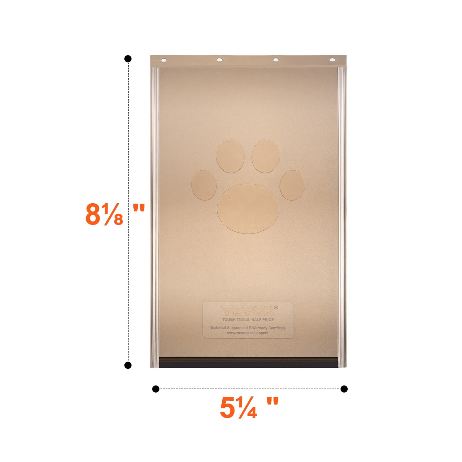 VEVOR 5.25" x 8.13" Pet Door Replacement Flap, Compatible with VEVOR Flap Pet Doors, Longer Lasting, Weather-proof, Thickened PVC Dog Door, with Long