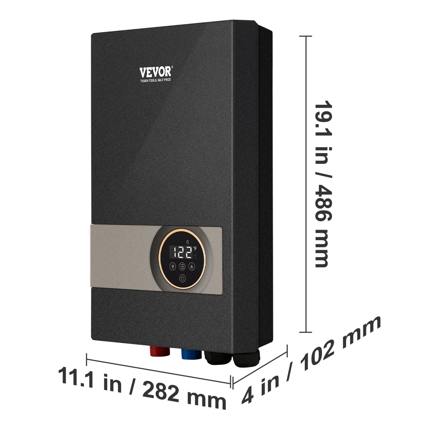 VEVOR 18kw Instant Water Heater, Electric Tankless Water Boiler, Digital Temperature Display & Easy Installation & 24-Hour Water Supply, For Kitchen