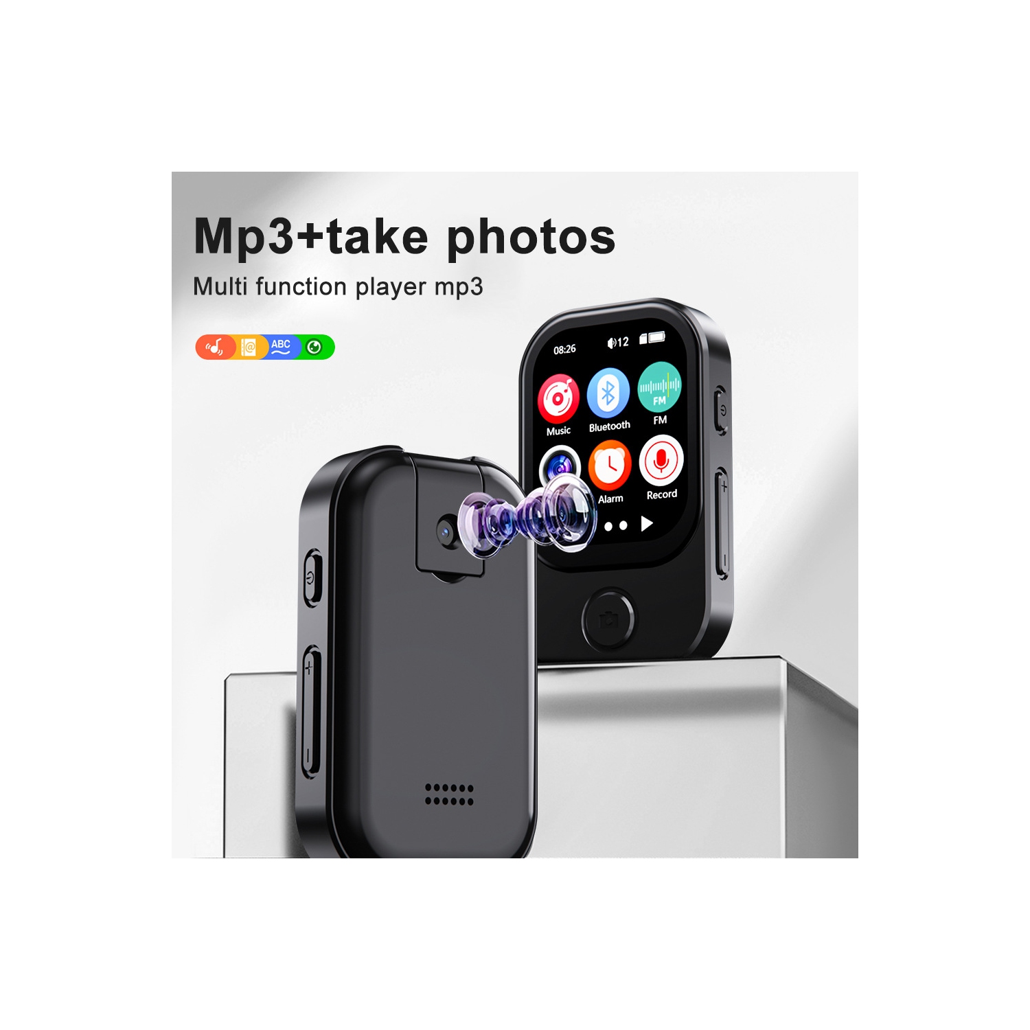 Bluetooth portatif MP4 Écran tactile MP3 Lecteur de musique haute fidélité Prise en charge de la radio FM 64&nbsp;Go