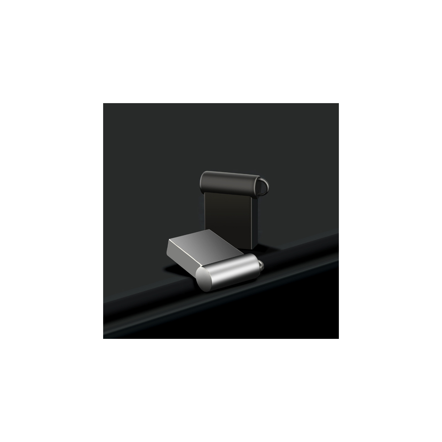 Clé USB de voiture, clé USB mini-métal haute vitesse, USB 2.0 sans perte de musique, clé USB 64G flash, gris