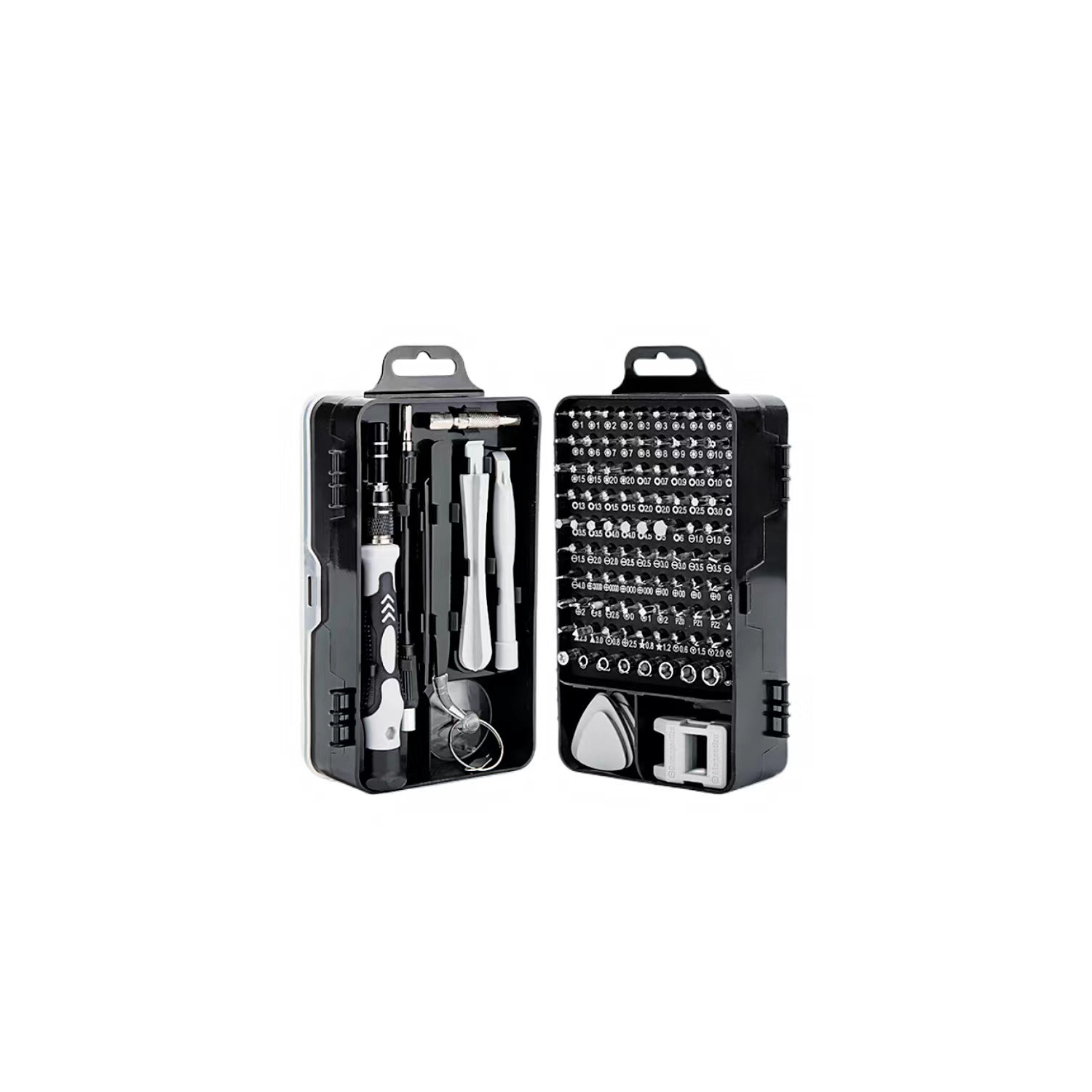 Hot sale 115 in 1 screwdriver tool set for mobile phone repair, multi-function precision tool screwdriver bits, industrial grade with steel handle